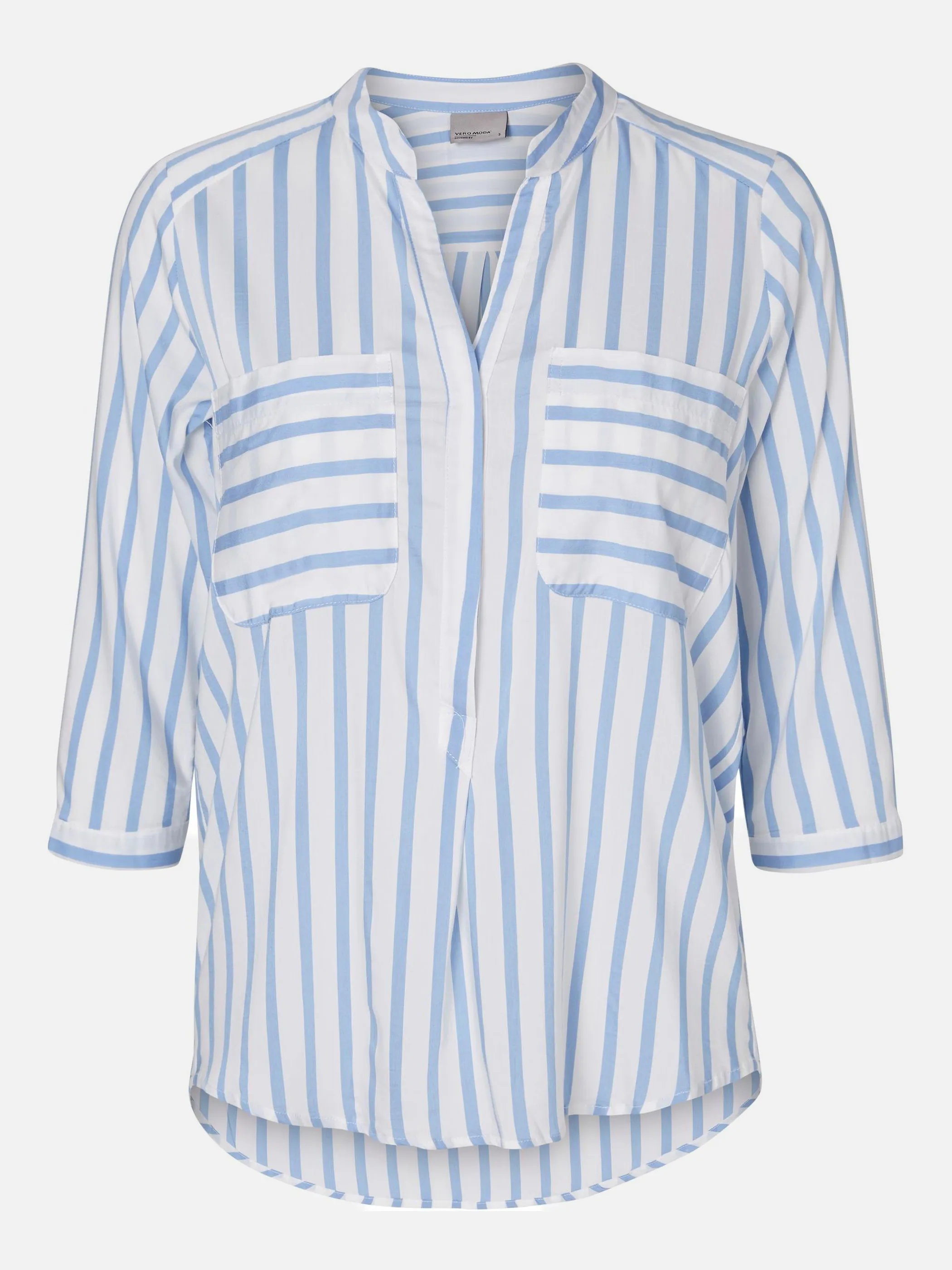 Vero Moda 10168581 VMERIKA STRIPE 3/4 SH Weiß 760046 175598005 1
