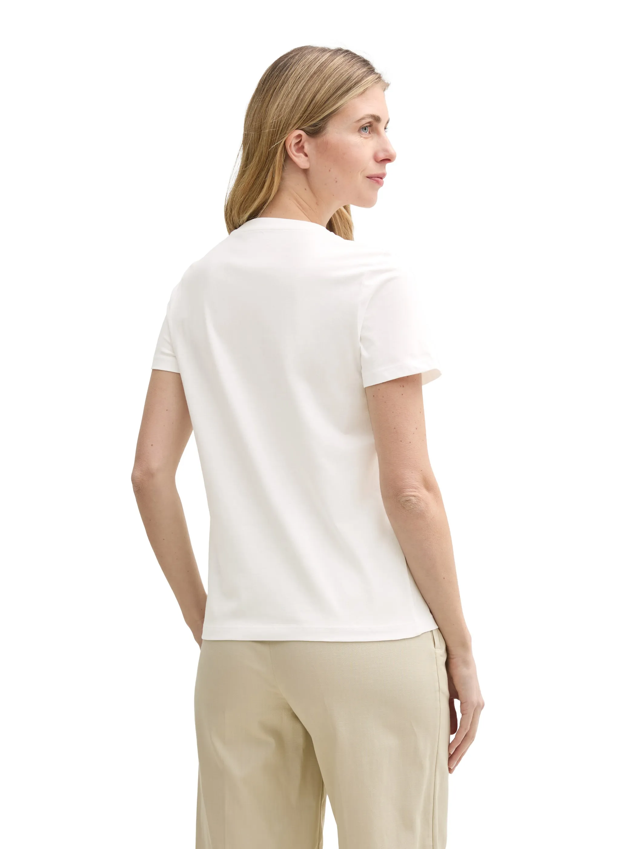 Tom Tailor 1046437 T-shirt basic with print Weiß 910035 10315 2 Tom Tailor 1046437 T-shirt basic with print Weiß 910035 10315 2