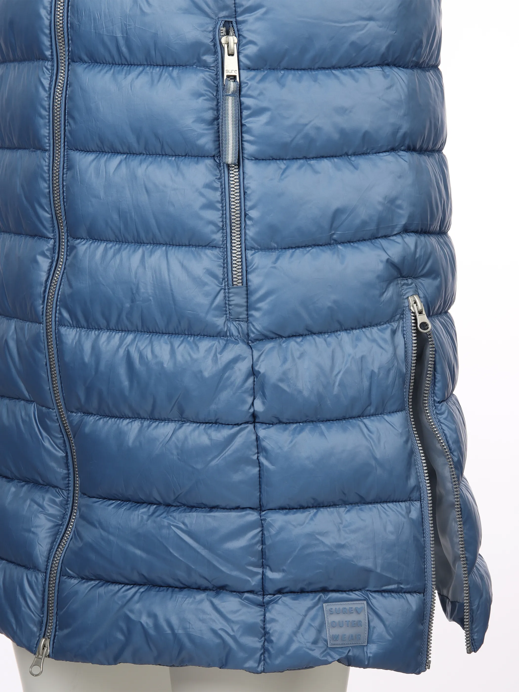 Sure Da-Weste m. Kapuze lang Blau 889320 BLUE SILV 3