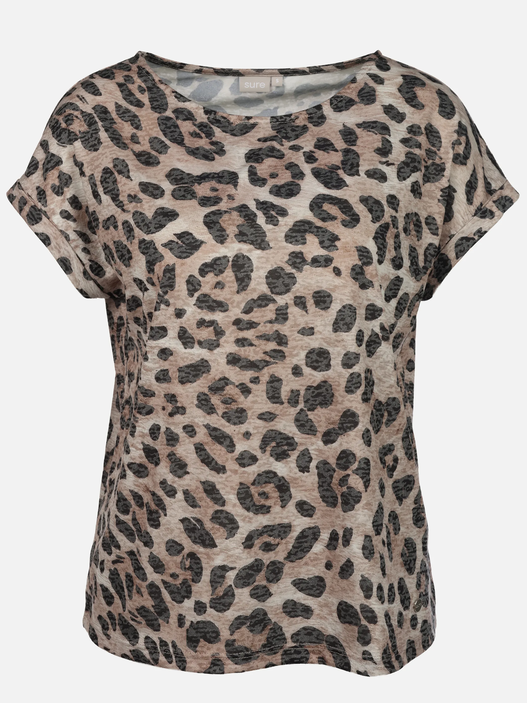 Sure Da. T-Shirt m. überschnittenem Arm Braun 930807 ANIMAL 1