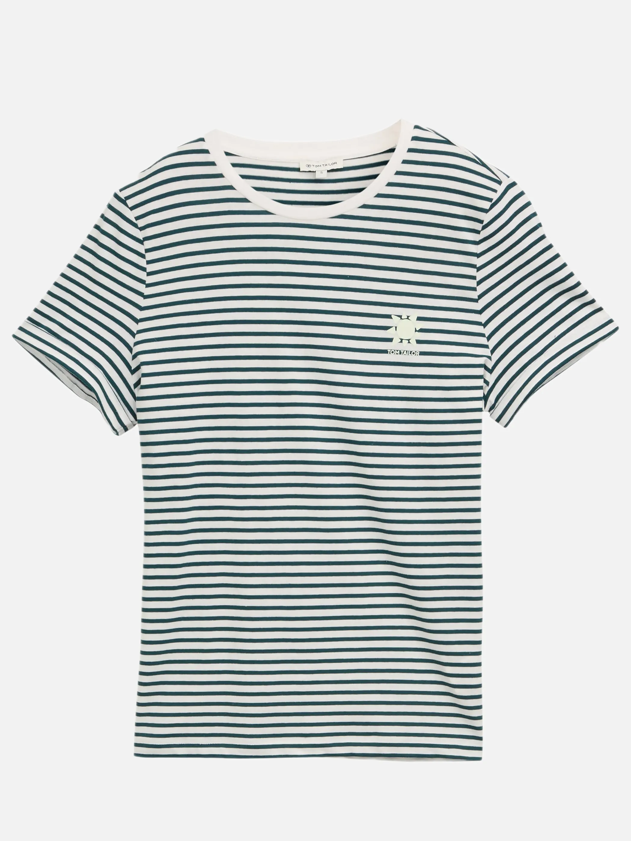 Tom Tailor 1046440 T-shirt stripe crew neck Grün 910039 38150 1 Tom Tailor 1046440 T-shirt stripe crew neck Grün 910039 38150 1