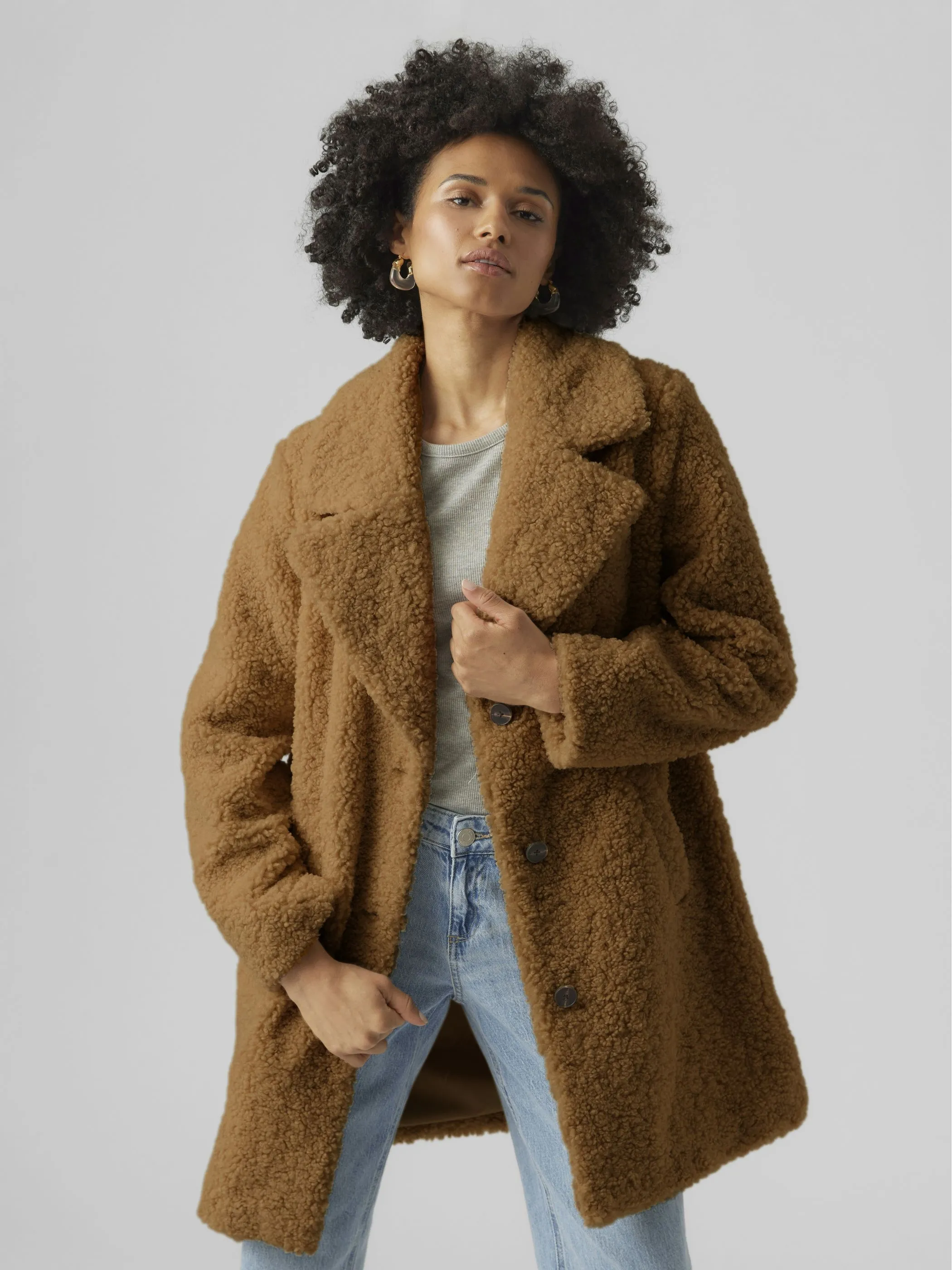 Vero Moda 10289938 VMKYLIE AW23 TEDDY CO Braun 887824 188479 1