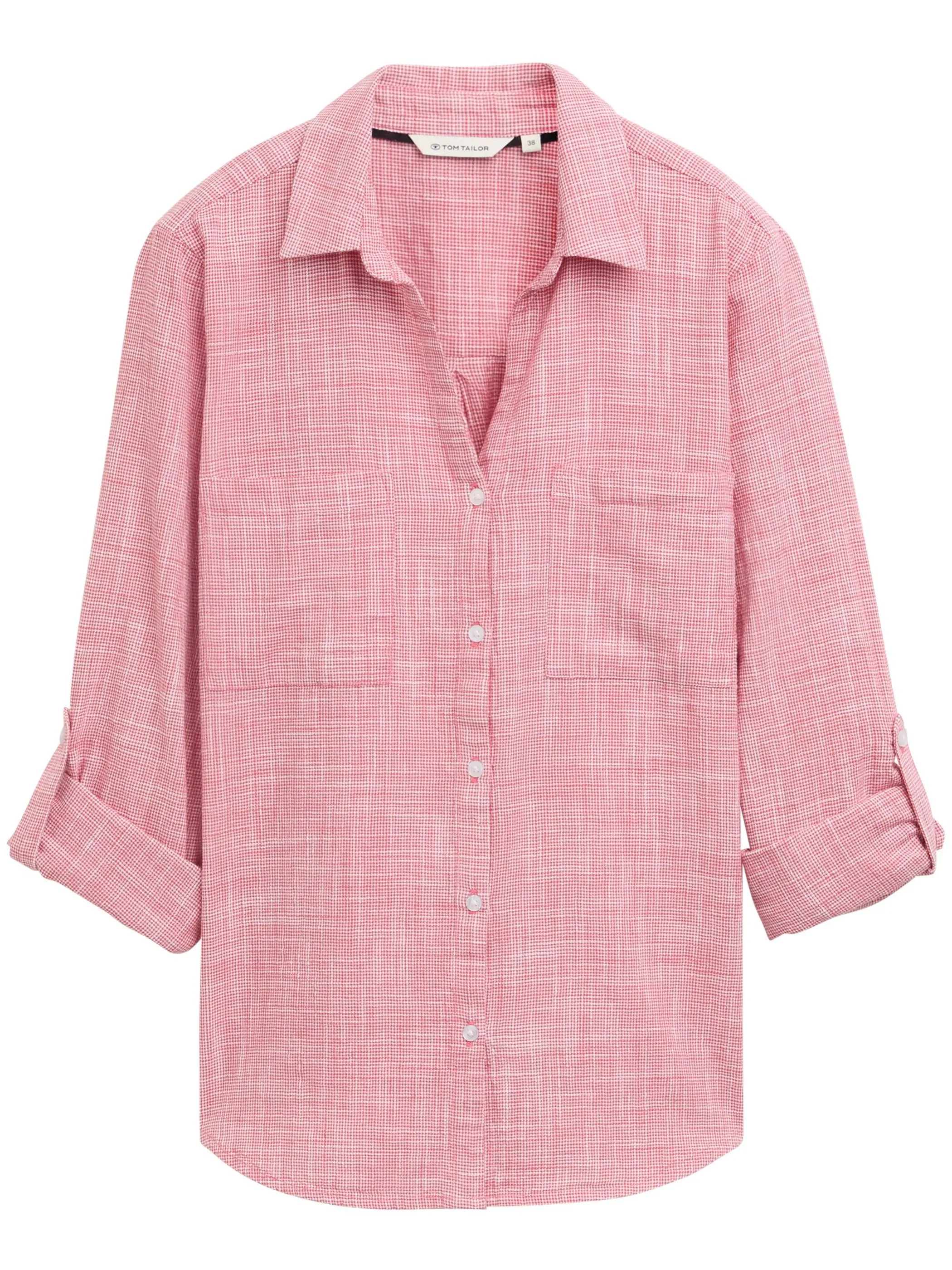 Tom Tailor 1035247 NOS blouse with slub structure Rot 890586 11016 1
