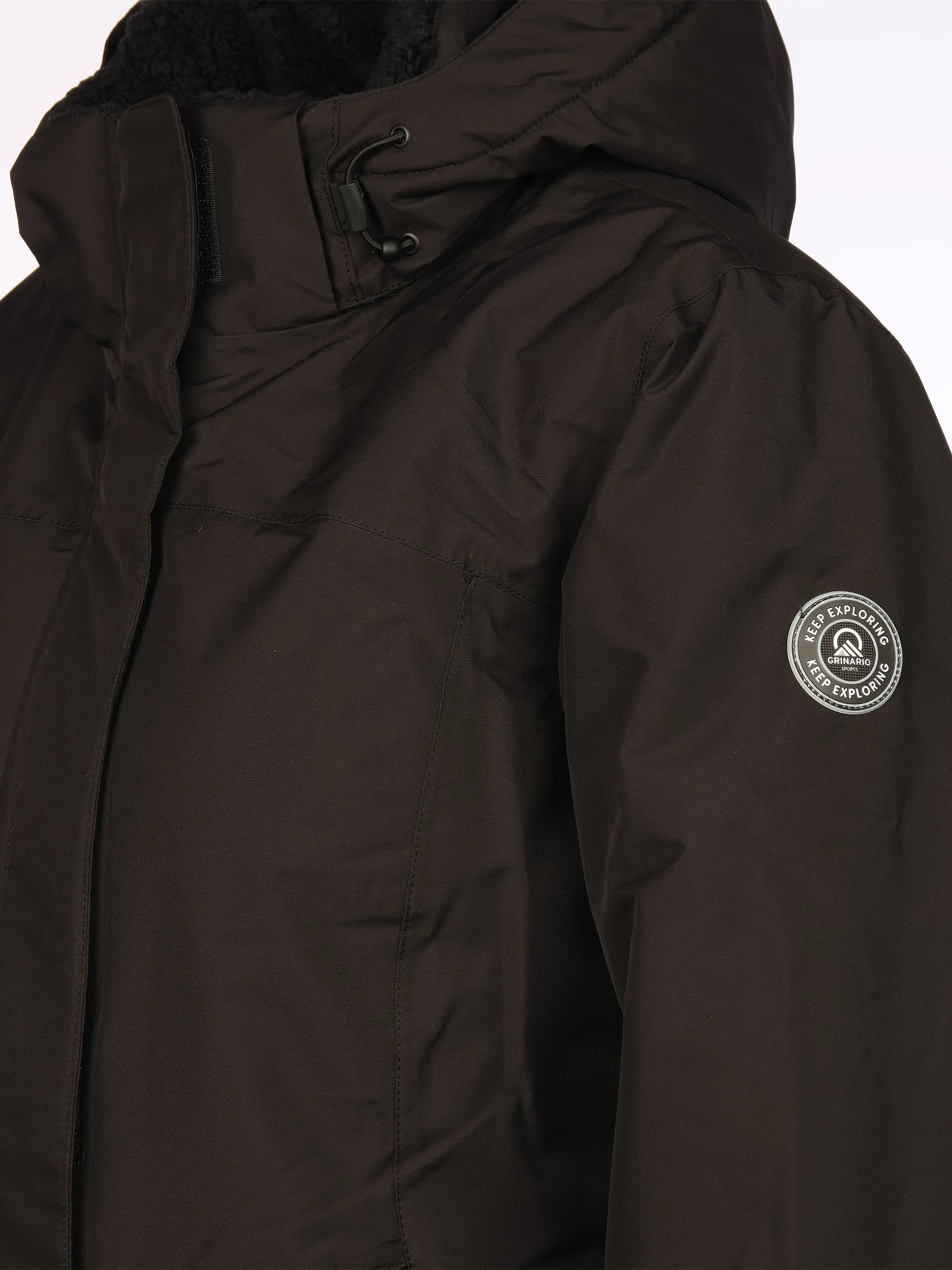 Grinario Sports Da-Jacke m. abnehmbarer Kapuze Schwarz 913031 BLACK 4