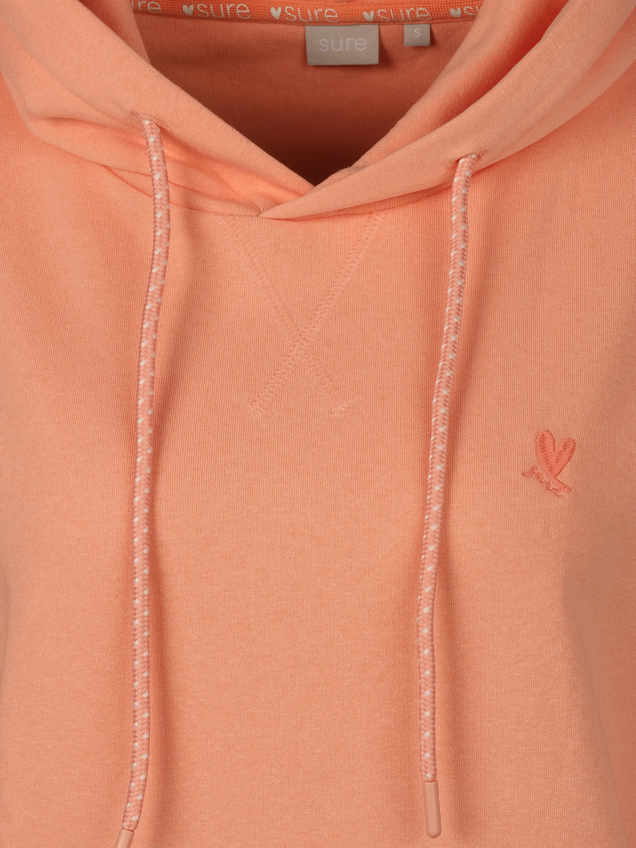 Sure Da-Sweatshirt m. Kapuze Orange 920605 PEACH 3