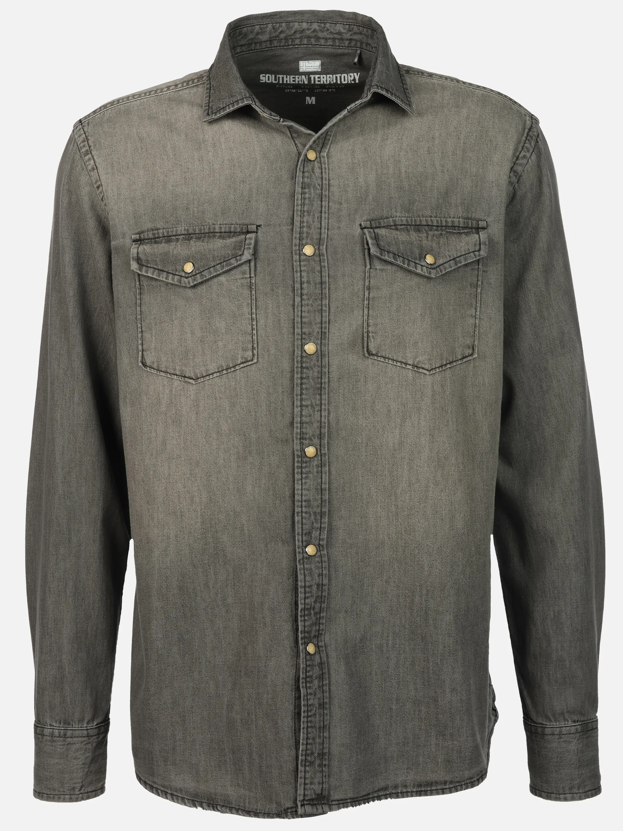 Southern Territory He. Jeanshemd 1/1 Arm Grau 915449 DENIM GREY 1