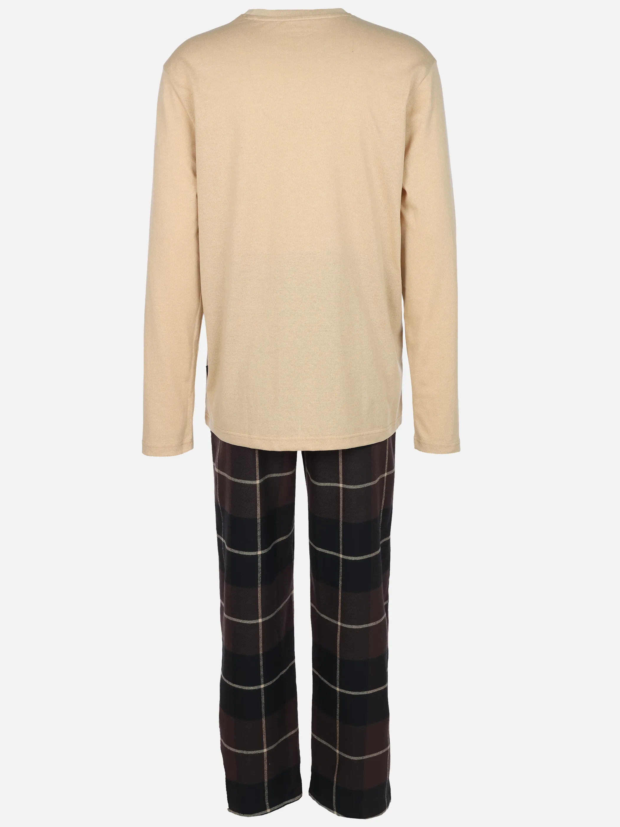 Jim Spencer He. Pyjama mit Flanell Hose Ka Beige 929571 CAMEL 2