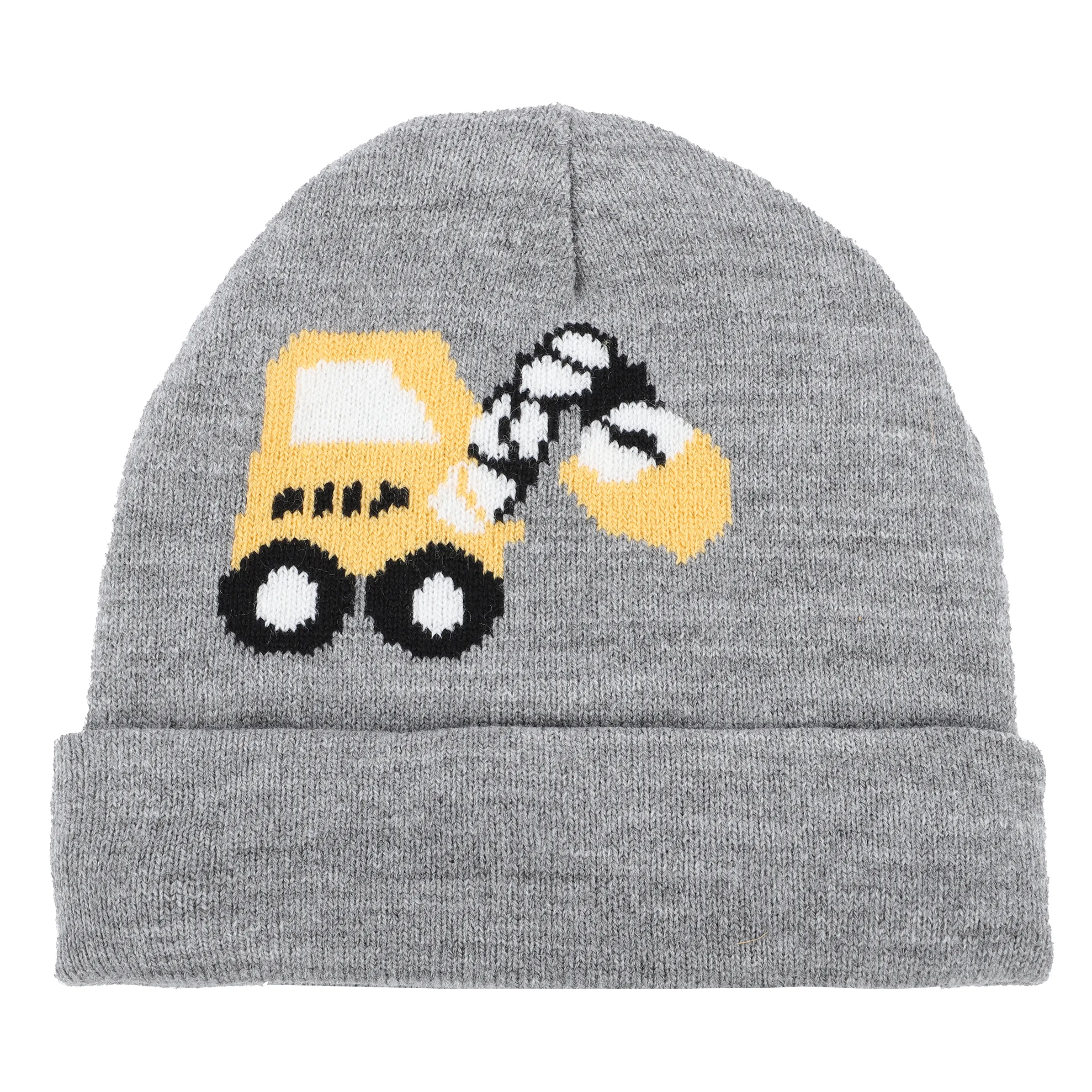 Stop + Go KJ Mütze in grau mel. mit Bagger Stickerei Grau 884867 GRAU MEL 2 Stop + Go KJ Mütze in grau mel. mit Bagger Stickerei Grau 884867 GRAU MEL 2