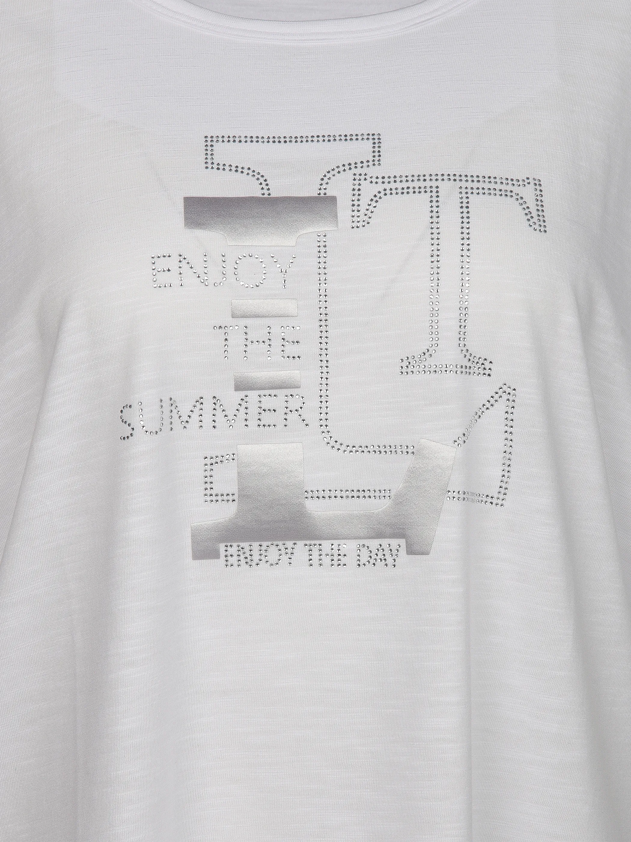 Lisa Tossa Da-T-Shirt m. Frontprint Weiß 909511 WHITE 3 Lisa Tossa Da-T-Shirt m. Frontprint Weiß 909511 WHITE 3