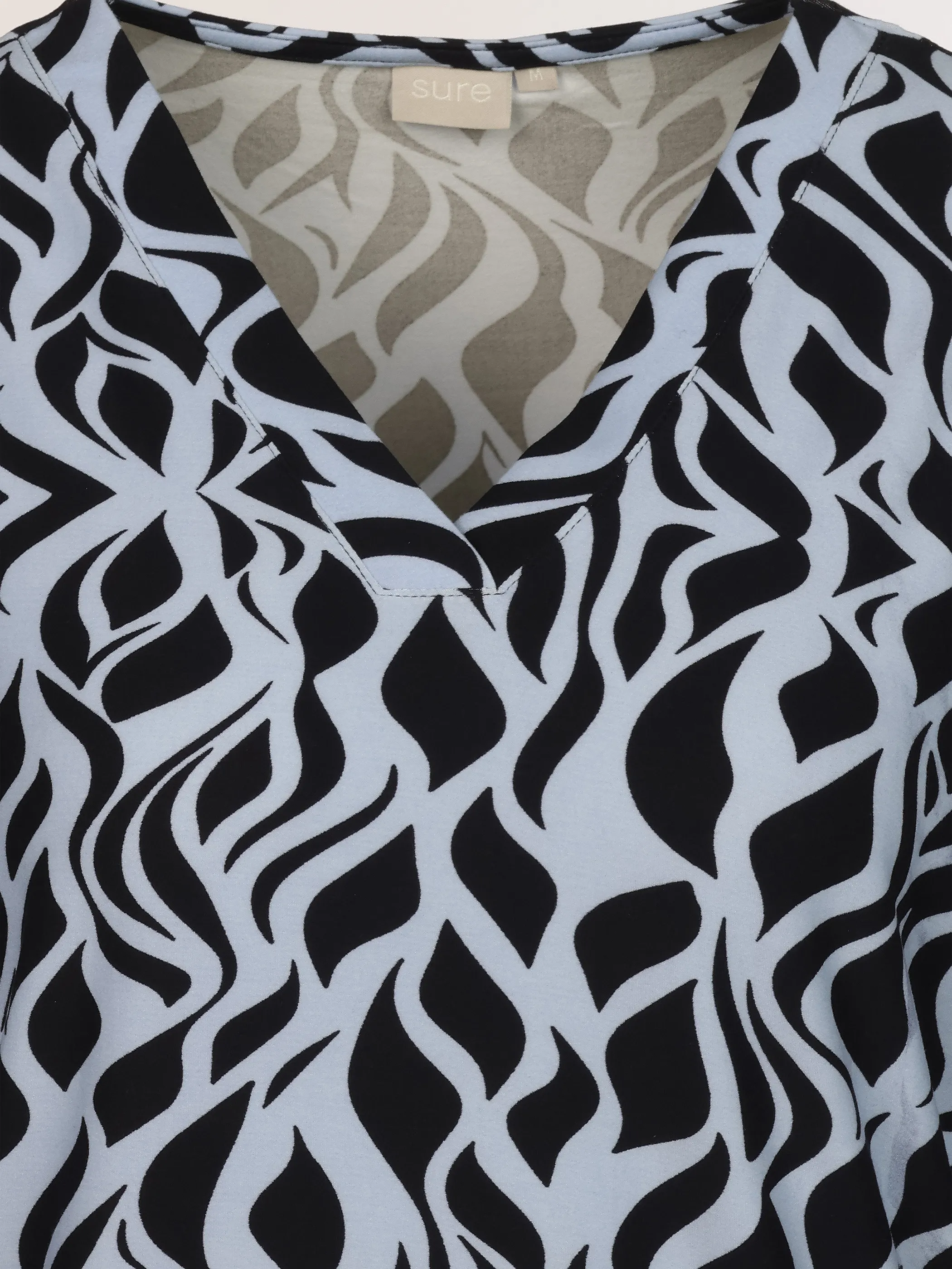 Sure Da-Shirt m. Alloverprint Marine 933602 P3 3