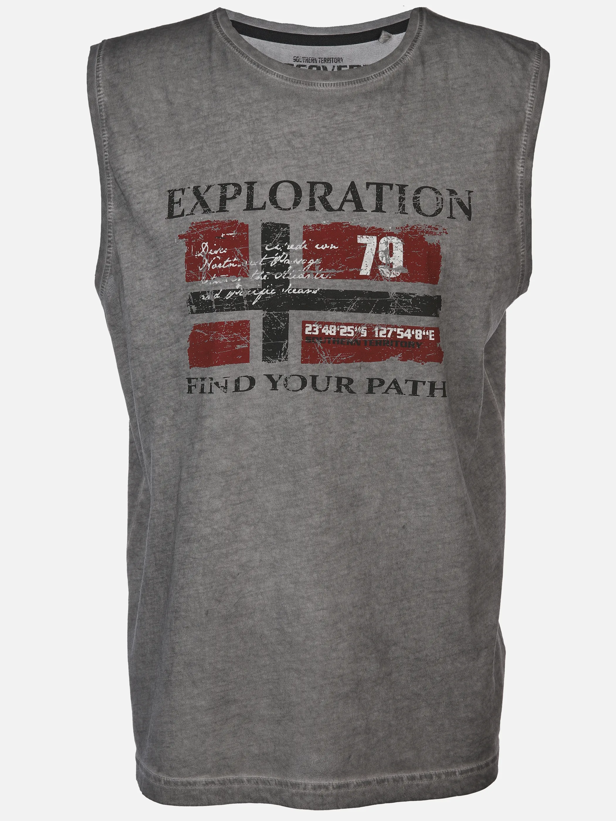 Southern Territory He. Muscleshirt oilwash Grau 894403 GREY 1