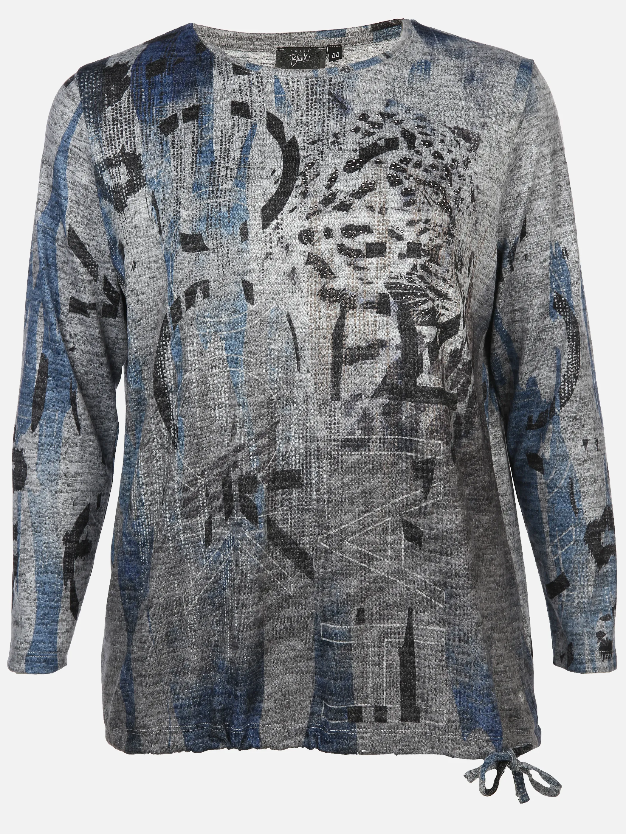Sonja Blank Da-gr.Gr. Print-Flausch-Shirt Blau 902073 BLAU 1 Sonja Blank Da-gr.Gr. Print-Flausch-Shirt Blau 902073 BLAU 1