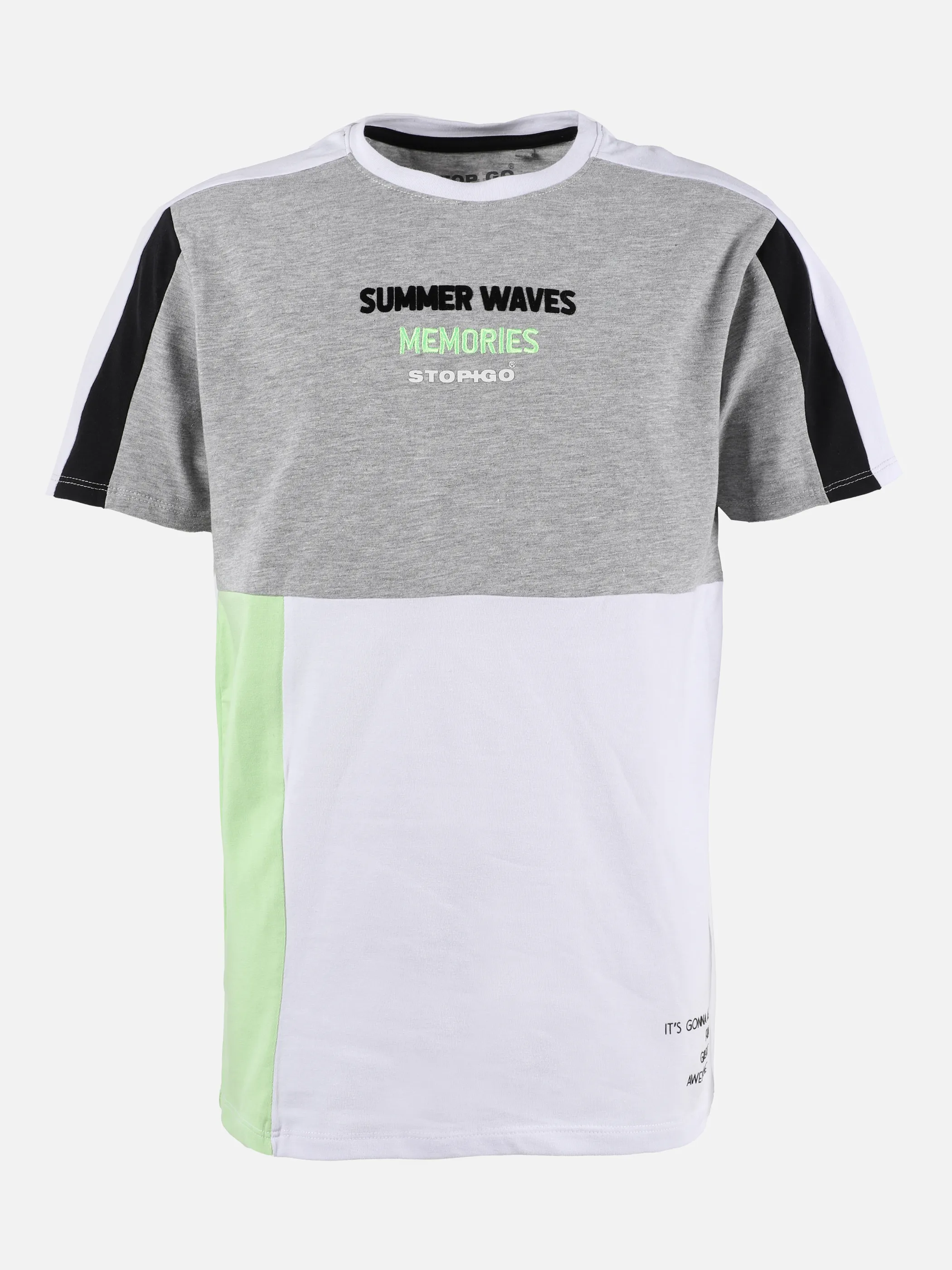 Stop + Go JJ TShirt in Blockfarben und Druck Grün 875565 GRÜN/WEIß 1 Stop + Go JJ TShirt in Blockfarben und Druck Grün 875565 GRÜN/WEIß 1