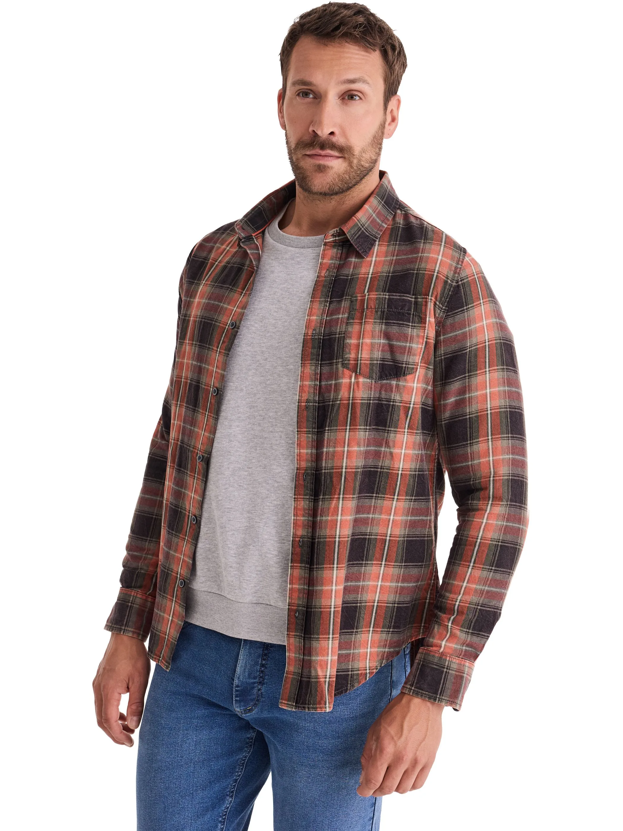 HERO by John Medoox 73106680009170 He. Bluse/Hemd, Rot 937261 9170 4