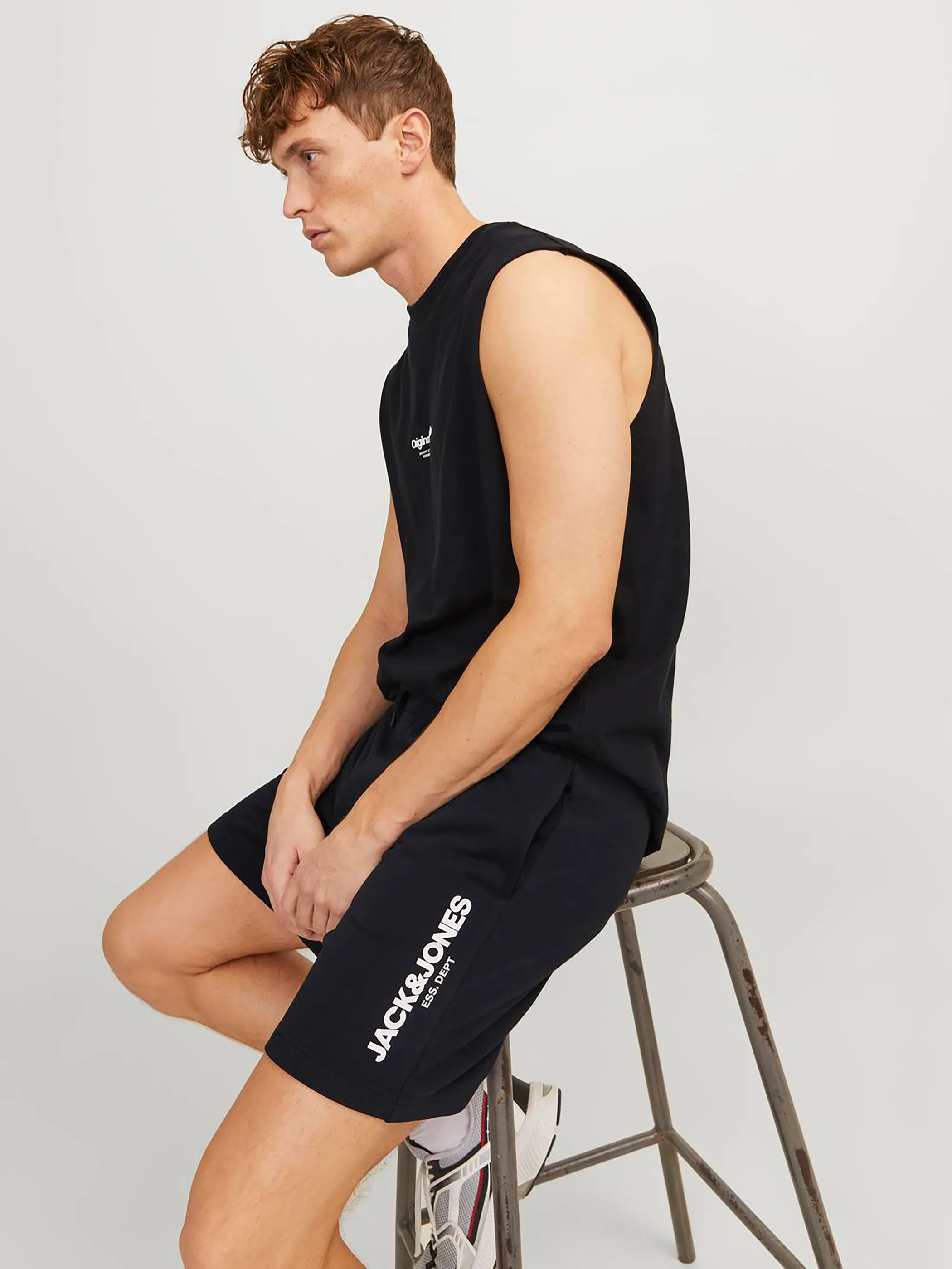 Jack Jones 12255117 JPSTGALE SWEAT SHORTS Schwarz 888708 178012 5