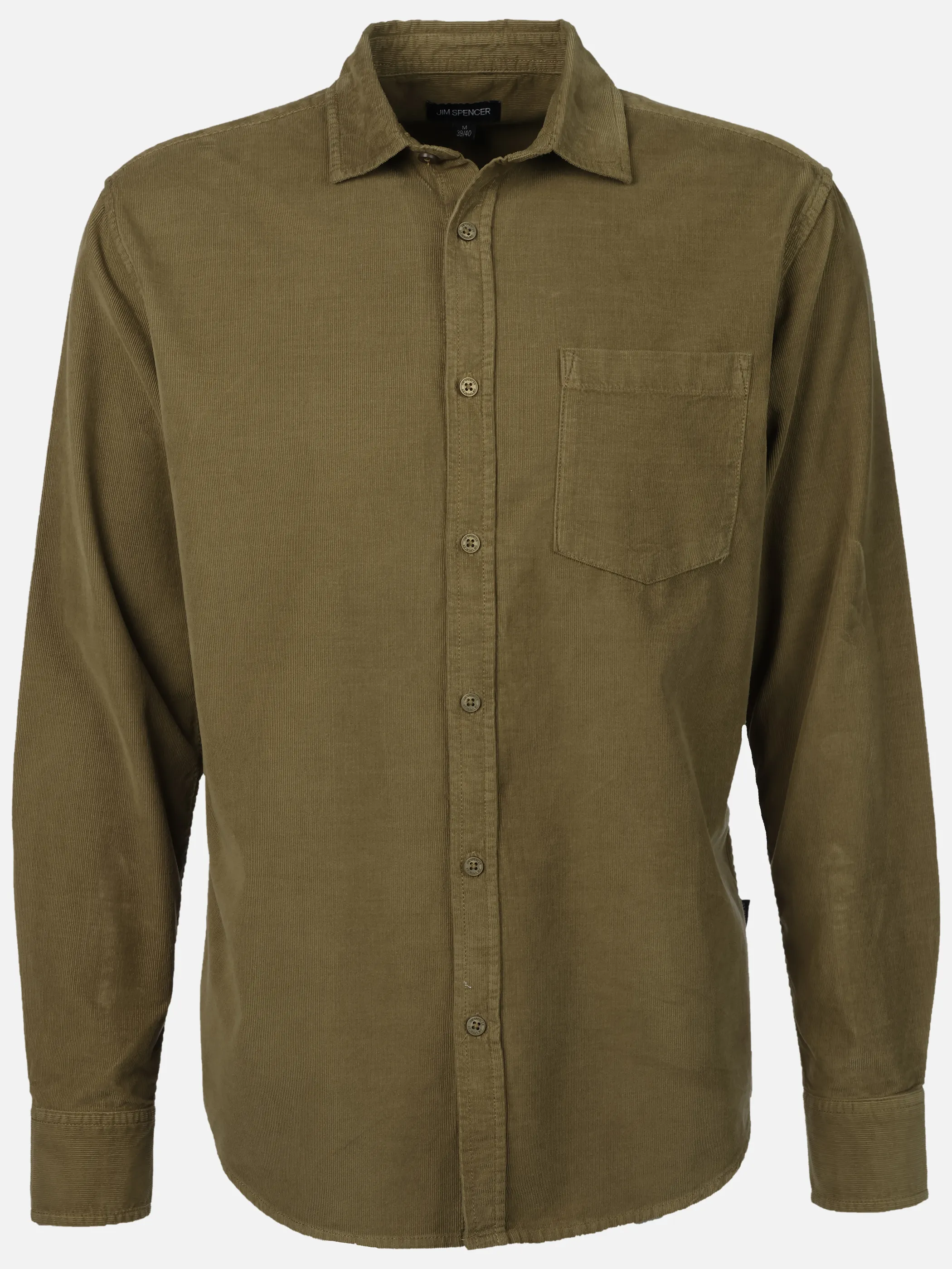 Jim Spencer He. Cordhemd 1/1 Arm uni Oliv 919644 KHAKI 1
