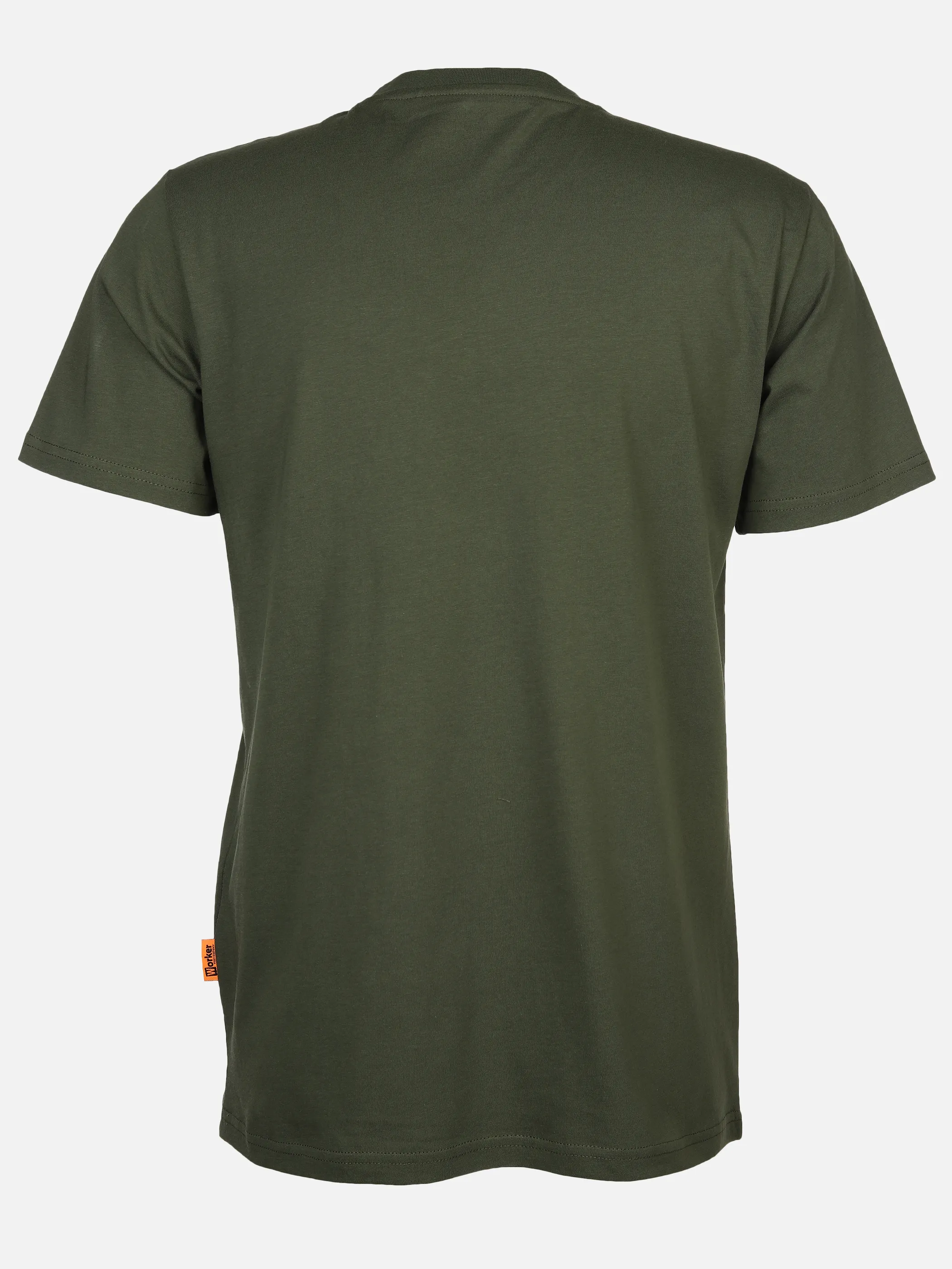 Worker He. T-Shirt 1/2 Arm Druck Oliv 890466 KHAKI 2
