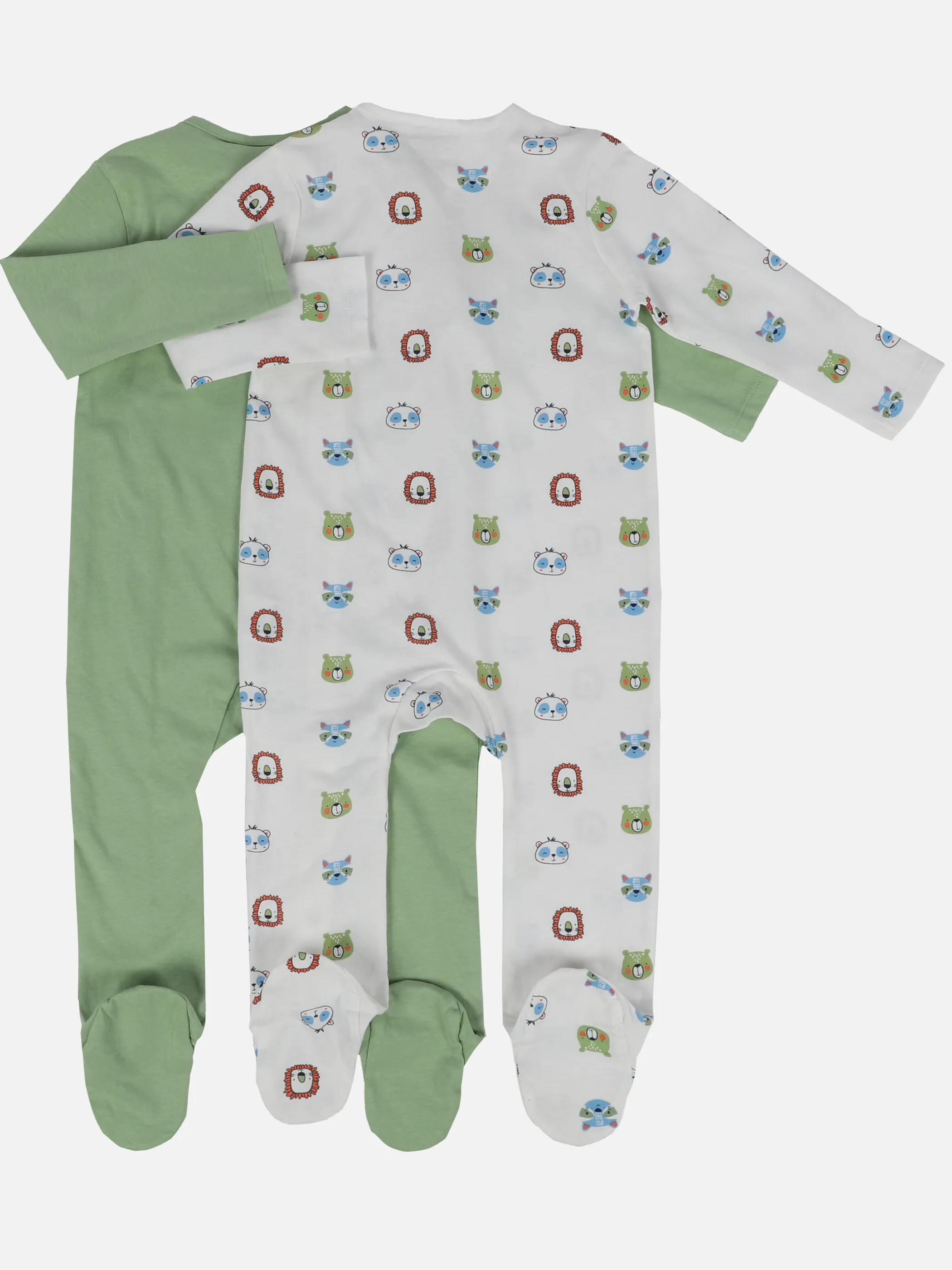 Bubble Gum BJ Overall 2er Pack in weiß und grün Grün 890372 GRÜN/WEIß 2