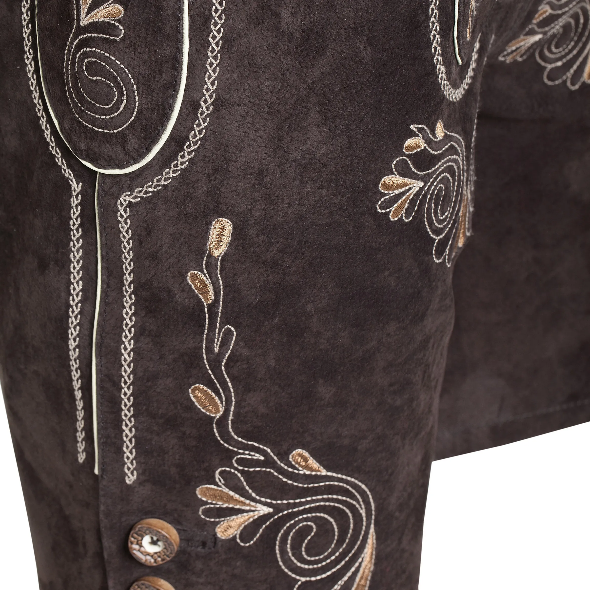 Birkhahn Mode und Tracht He-Lederhose knie umspielend Braun 692872 ESPRESSO 3