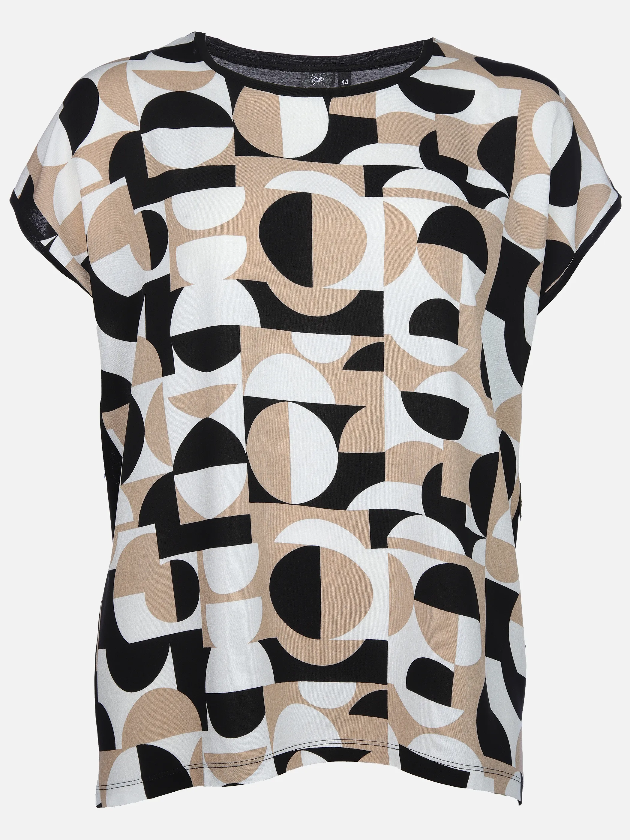 Sonja Blank Da-gr.Gr. Materialmix-Shirt Beige 908241 BEIGE 1