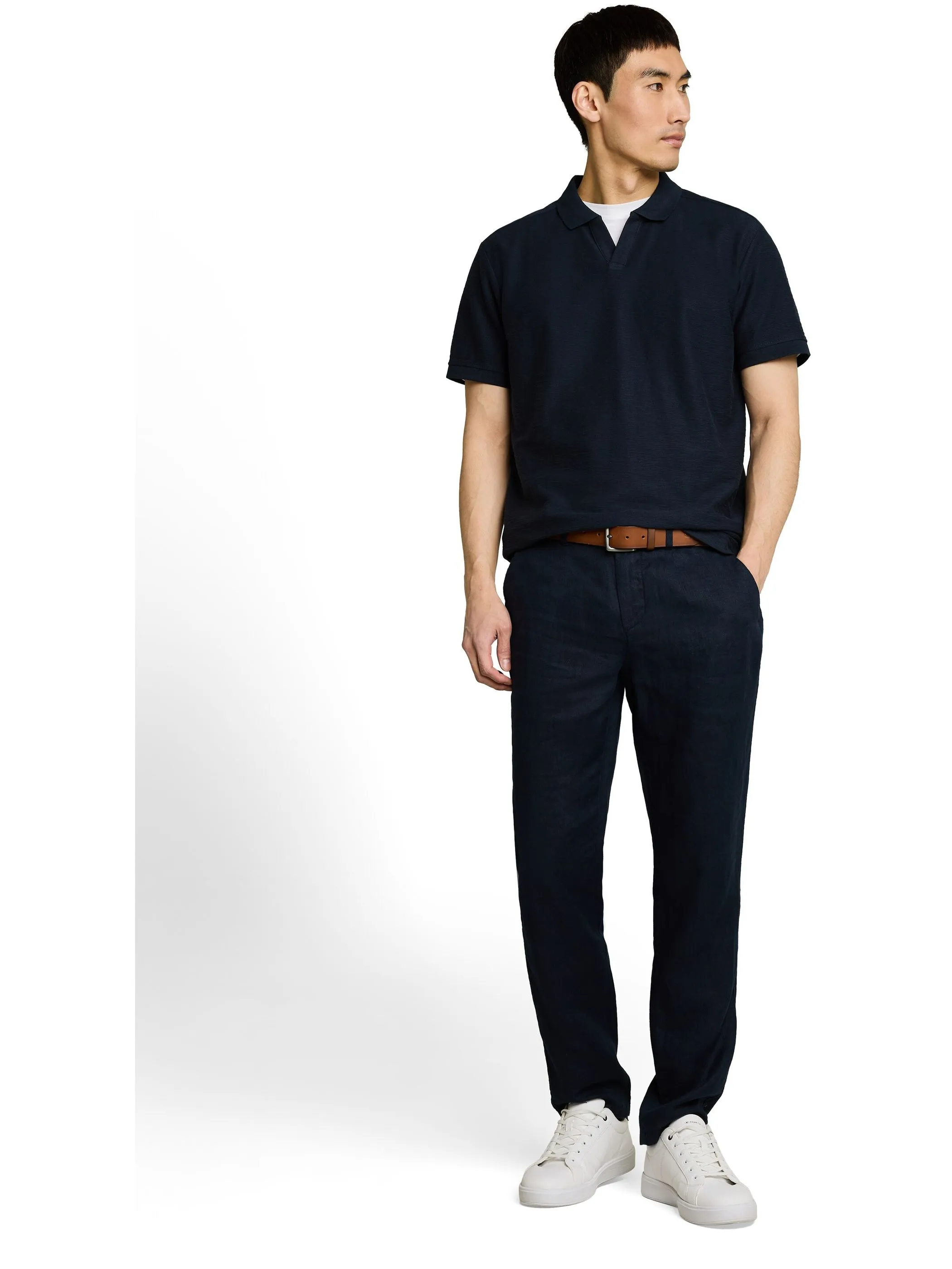 Tom Tailor 1051182 NOS structured resort collar polo Blau 926455 10668 4