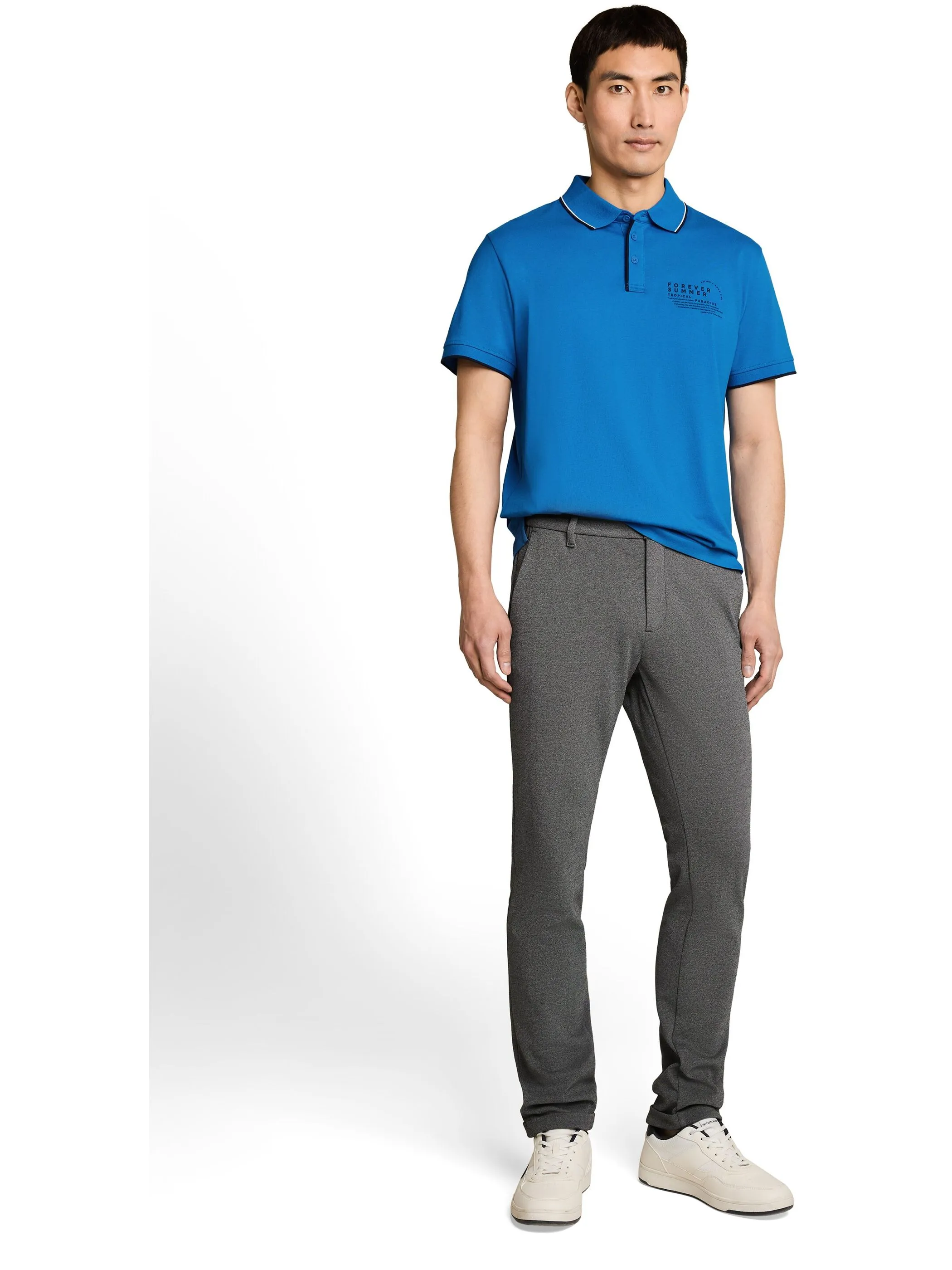 Tom Tailor 1053338 printed polo Blau 926458 40139 4