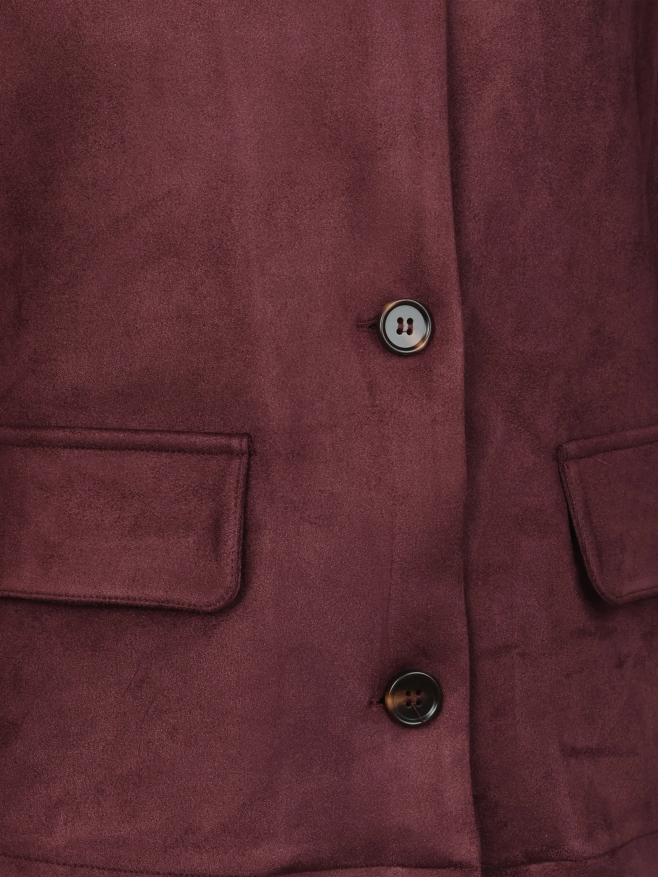 Lisa Tossa Da.Cardigan in Veloursleder Op Rot 929600 BURGUND 4