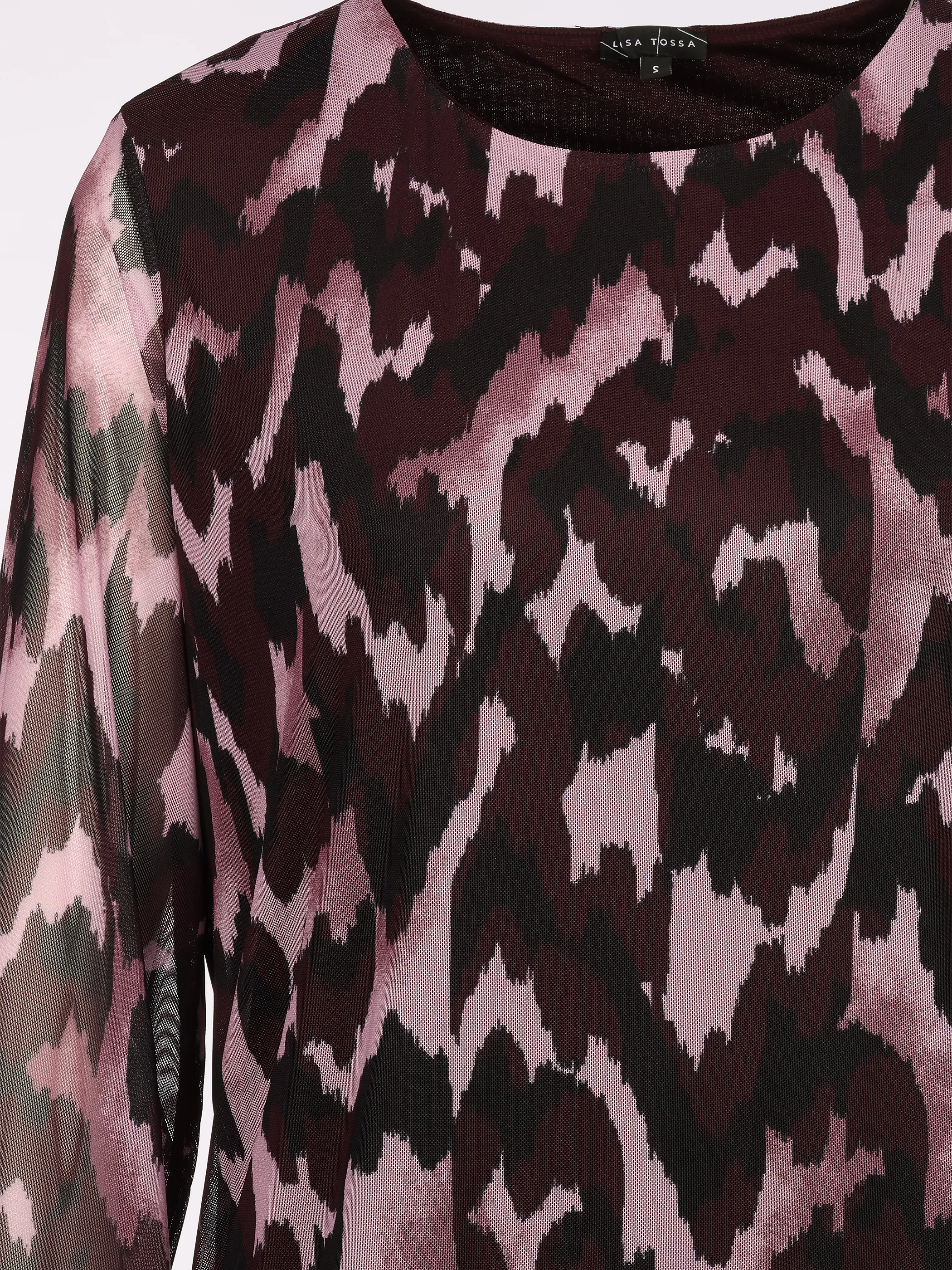 Lisa Tossa Da-Meshshirt m. Print Beige 921073 FUDGE 3
