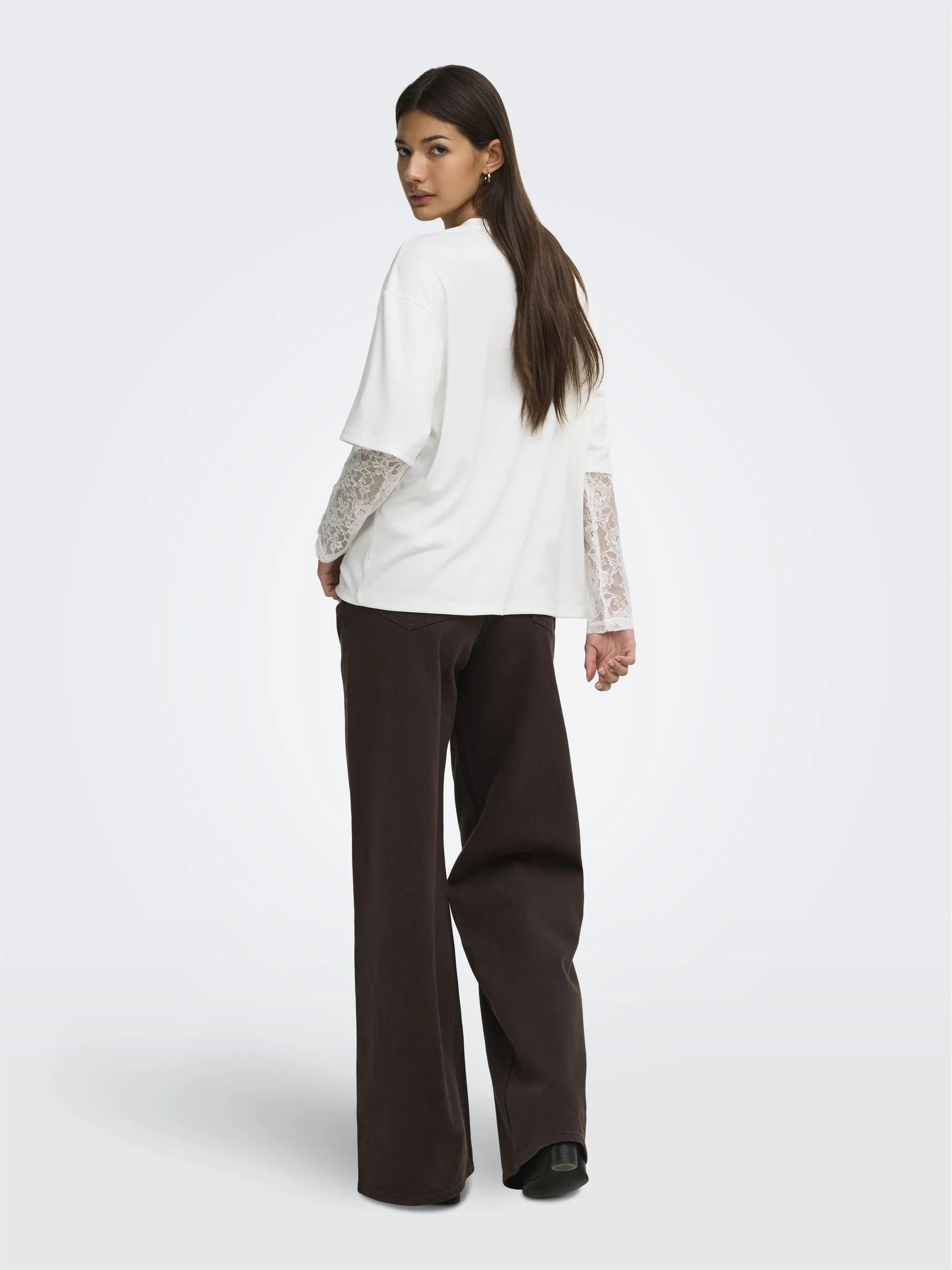 Only 15381333 ONLTAHLIA L/S LACE TO Weiß 931453 177922001 2