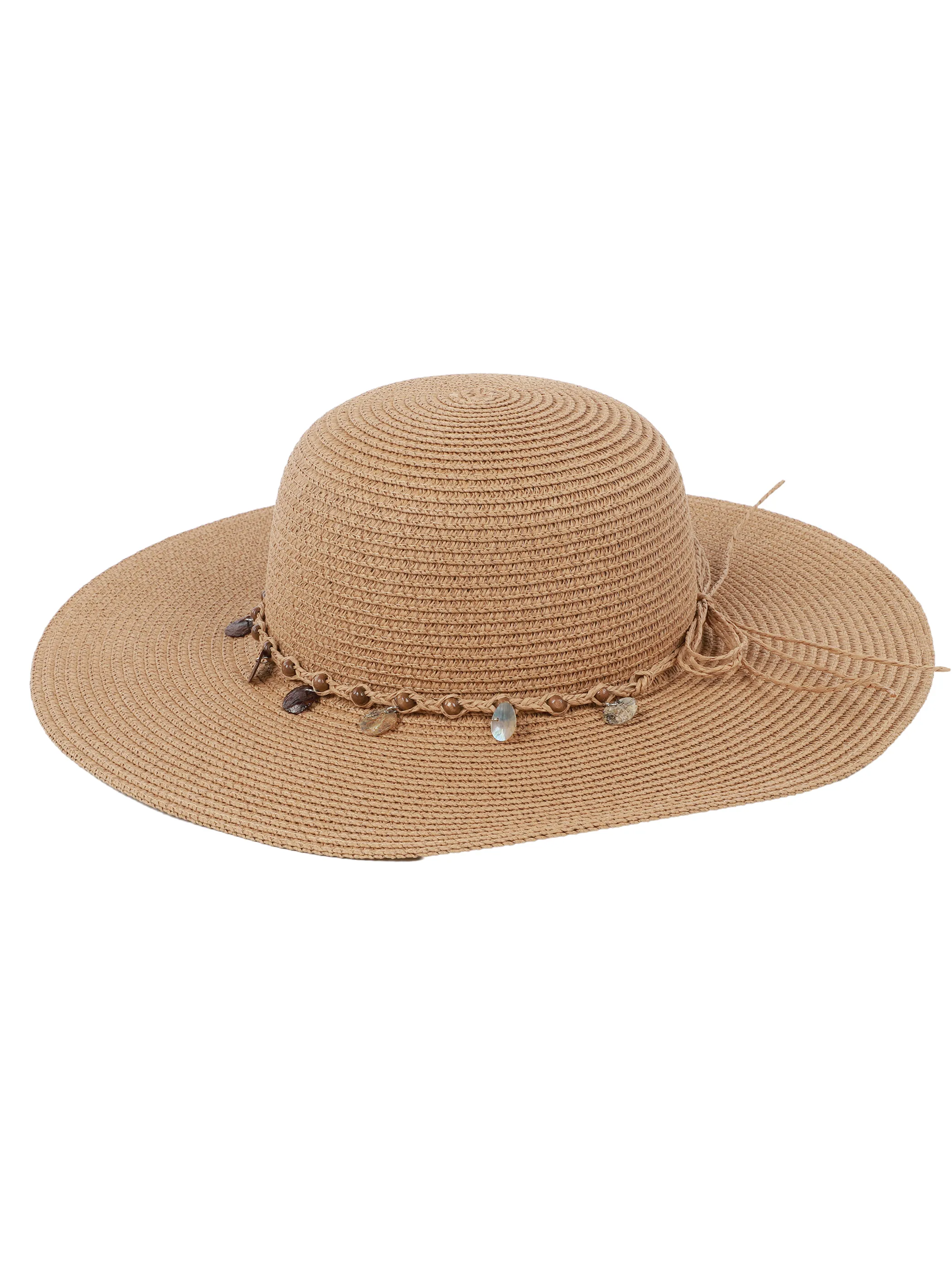 Sure Da-Sommerhut m. Perlen Beige 923296 CAMEL 2