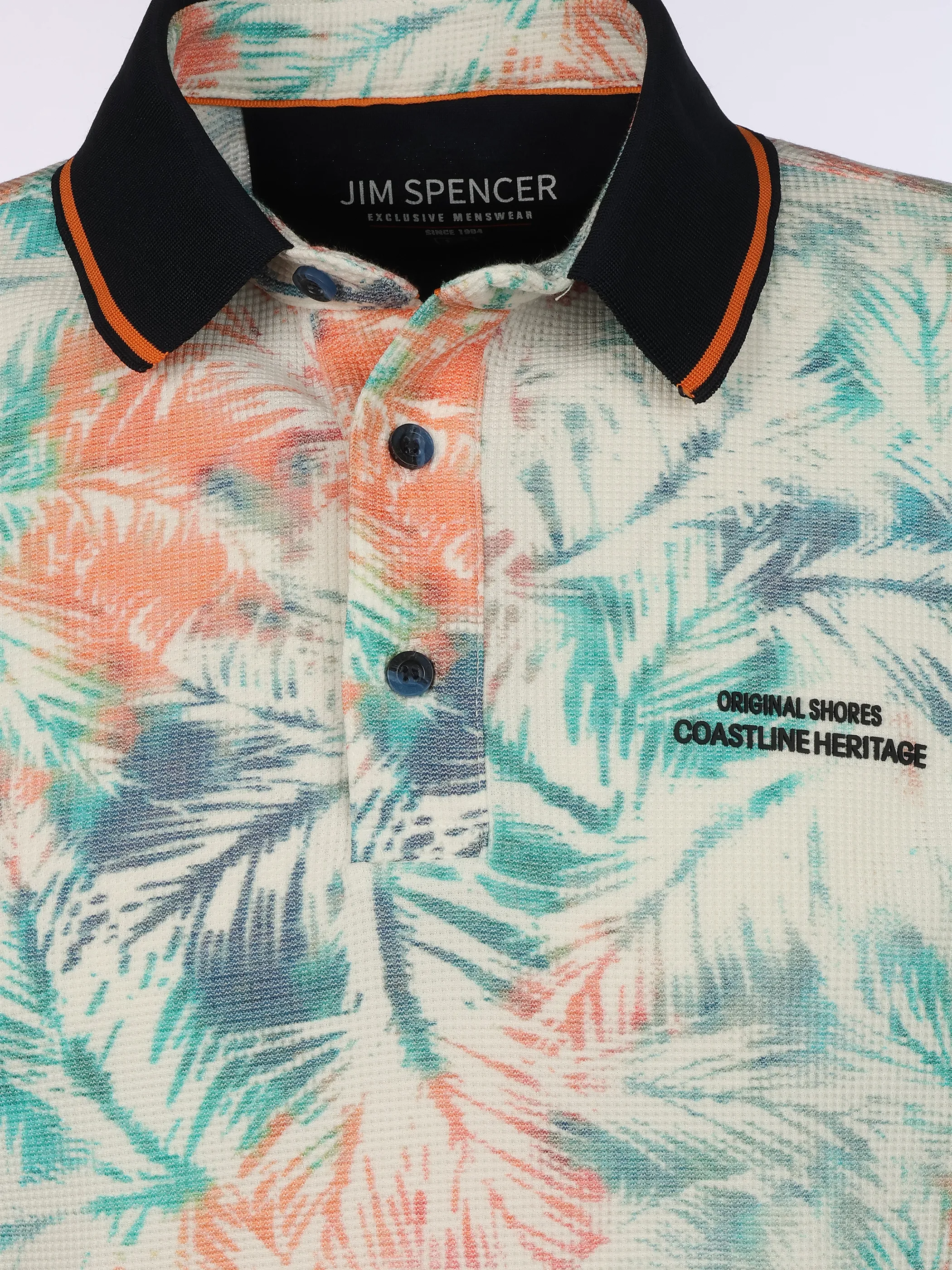 Jim Spencer He. Poloshirt 1/2 Arm waffle s Weiß 928819 WHITE 3