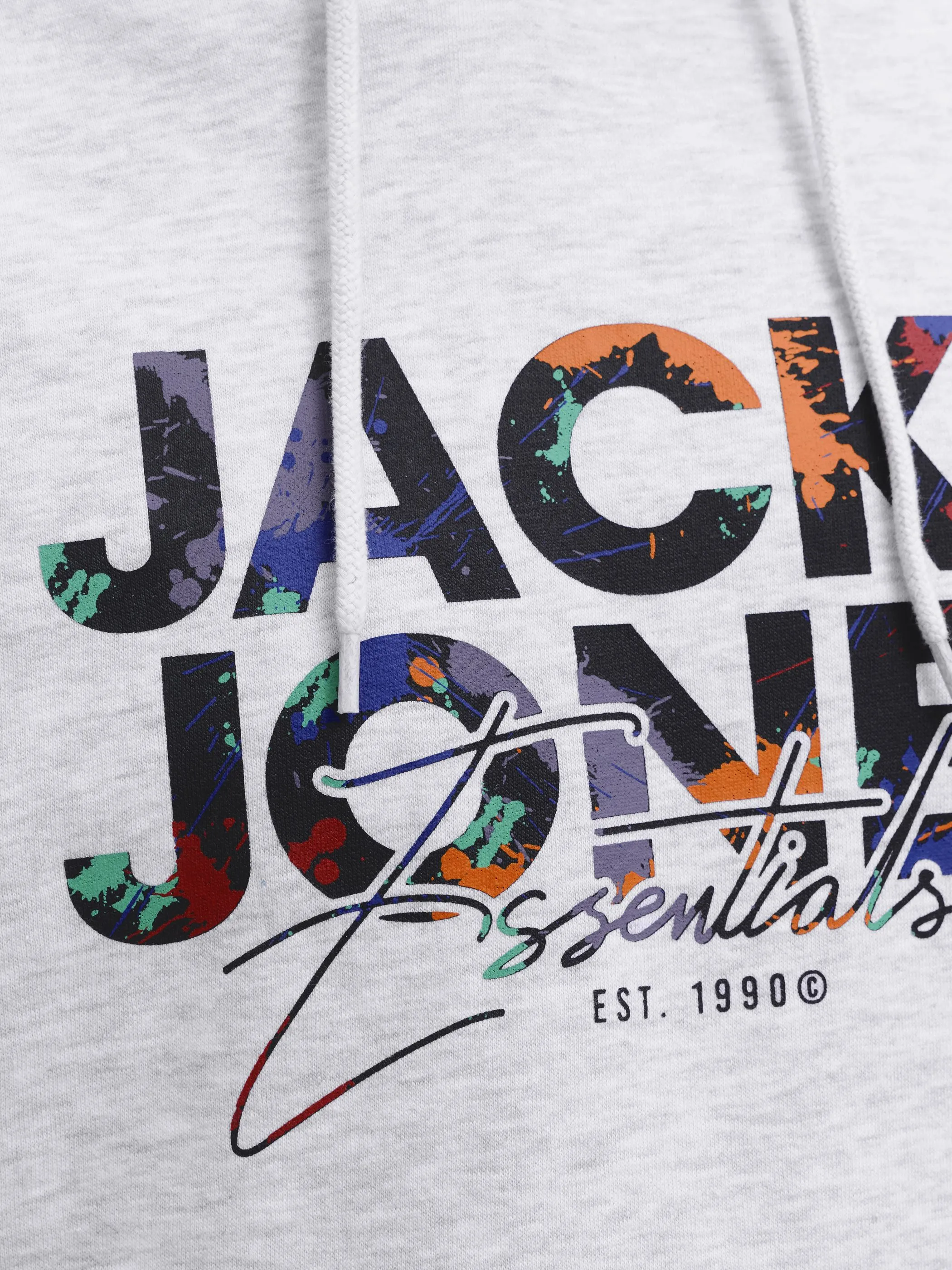 Jack Jones 12279119 JJGEPLAS SWEAT HOOD Weiß 913159 200349 3