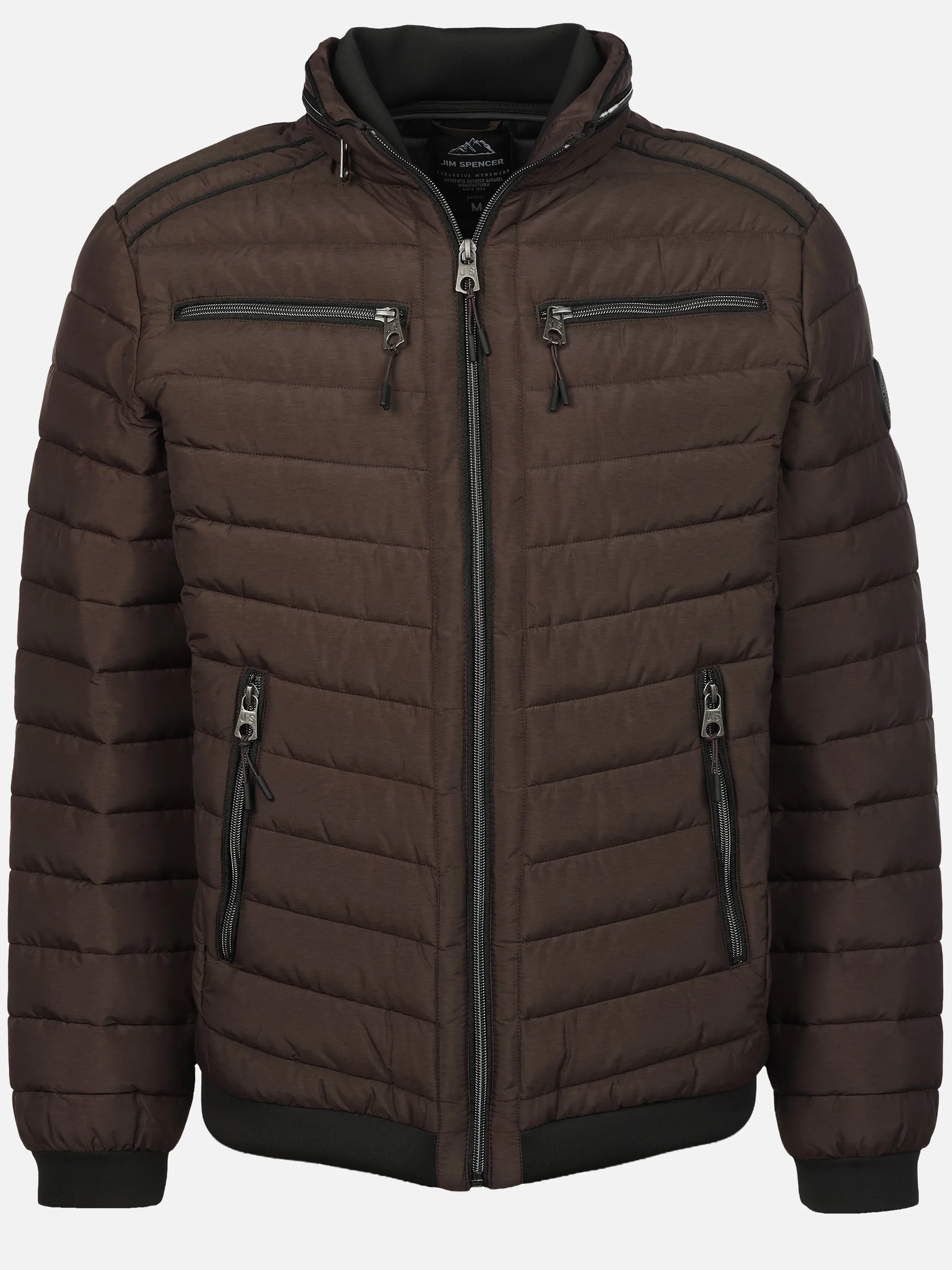 Jim Spencer He. Steppblouson melange scuba Braun 878837 BROWN 1