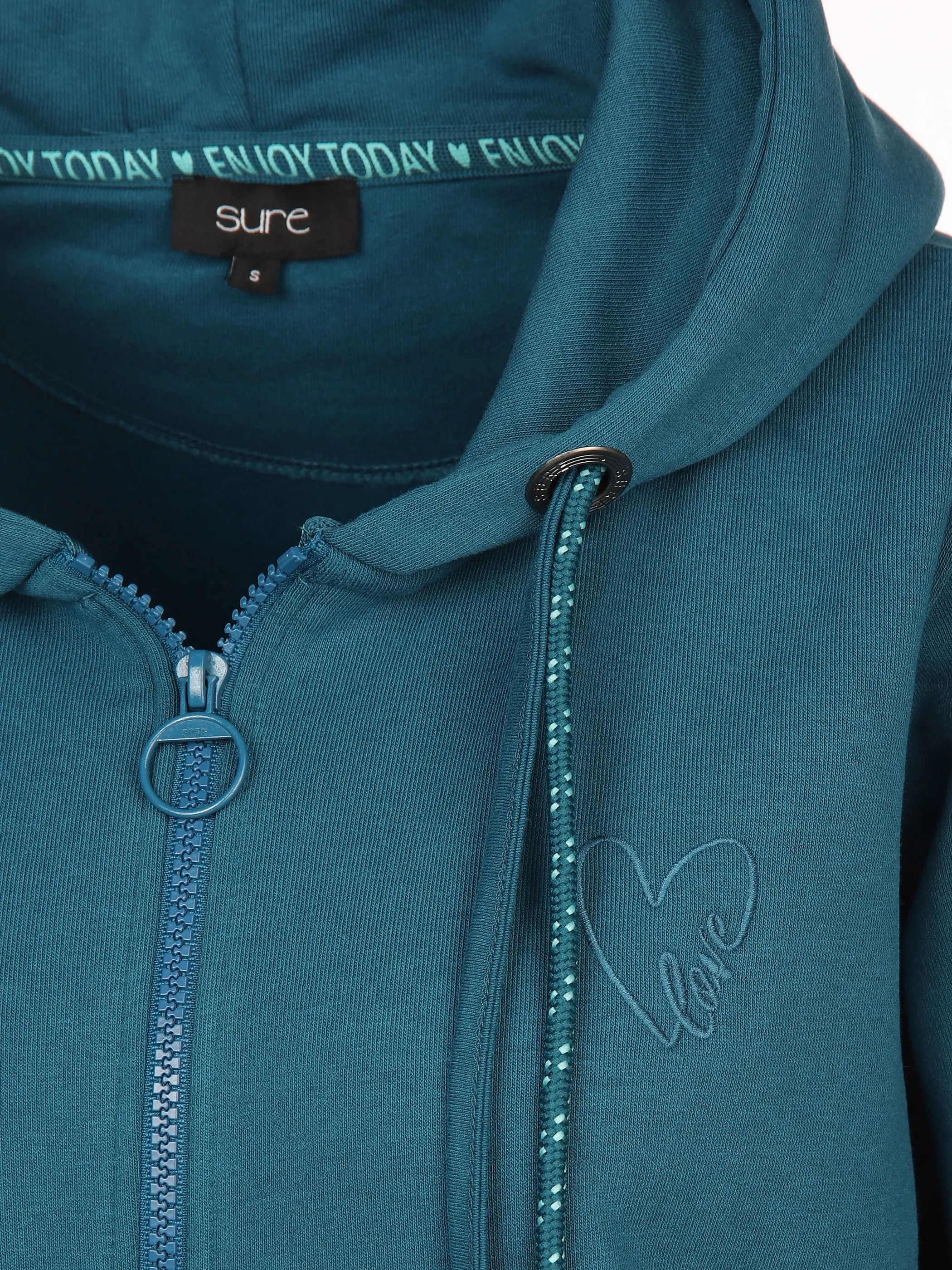 Sure Da-Sweat-Cardigan m. Kapuze Türkis 897606 PETROL 3 Sure Da-Sweat-Cardigan m. Kapuze Türkis 897606 PETROL 3