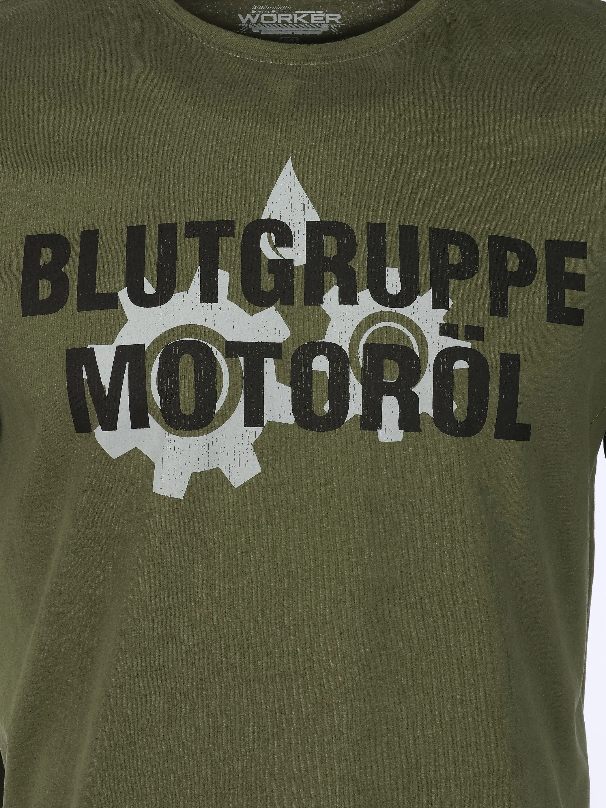 Worker He. T-Shirt 1/2 Sprüche Oliv 921269 KHAKI 3