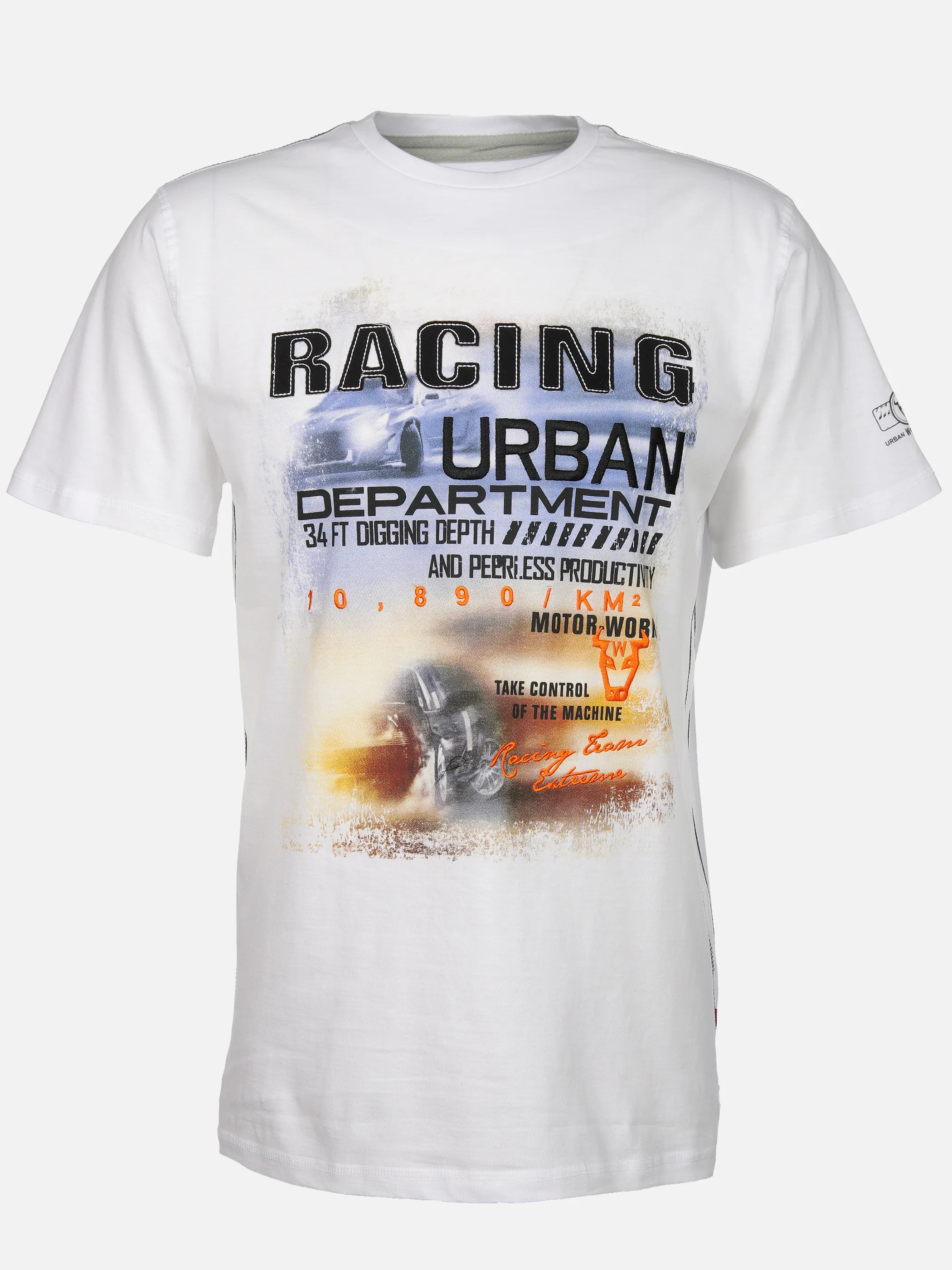 Worker He. T-Shirt 1/2 Arm Racing Weiß 908153 WHITE 1