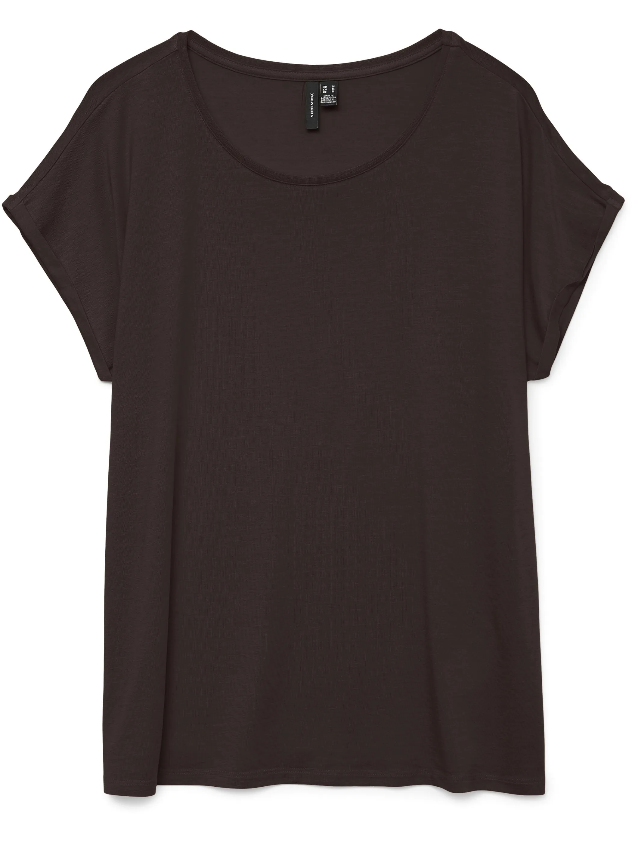 Vero Moda 10284468 VMAVA PLAIN SS TOP GA Braun 873829 297957 1