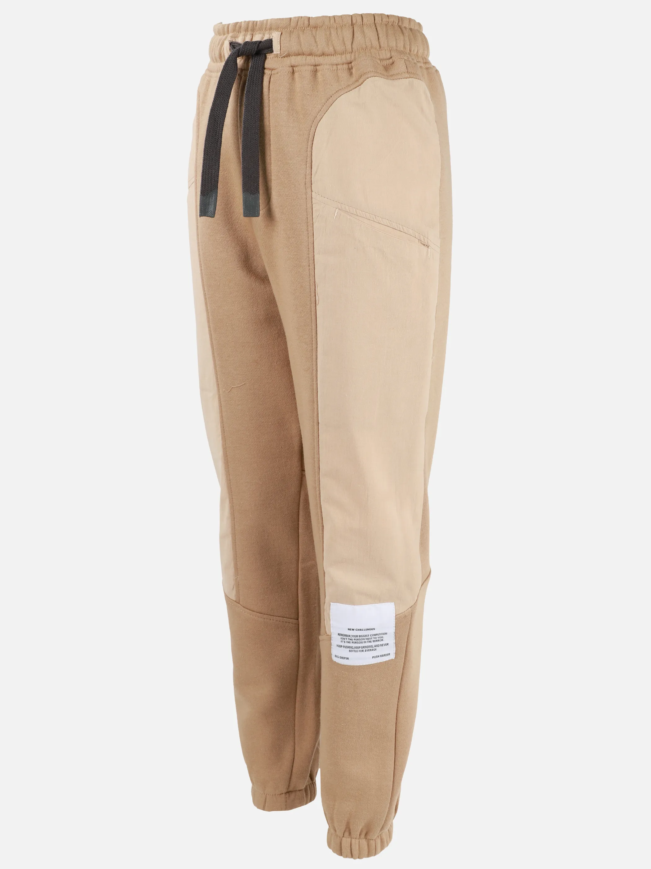 One Way JJ Joggpant mit cut&sew detail in beige Beige 916213 BEIGE 3
