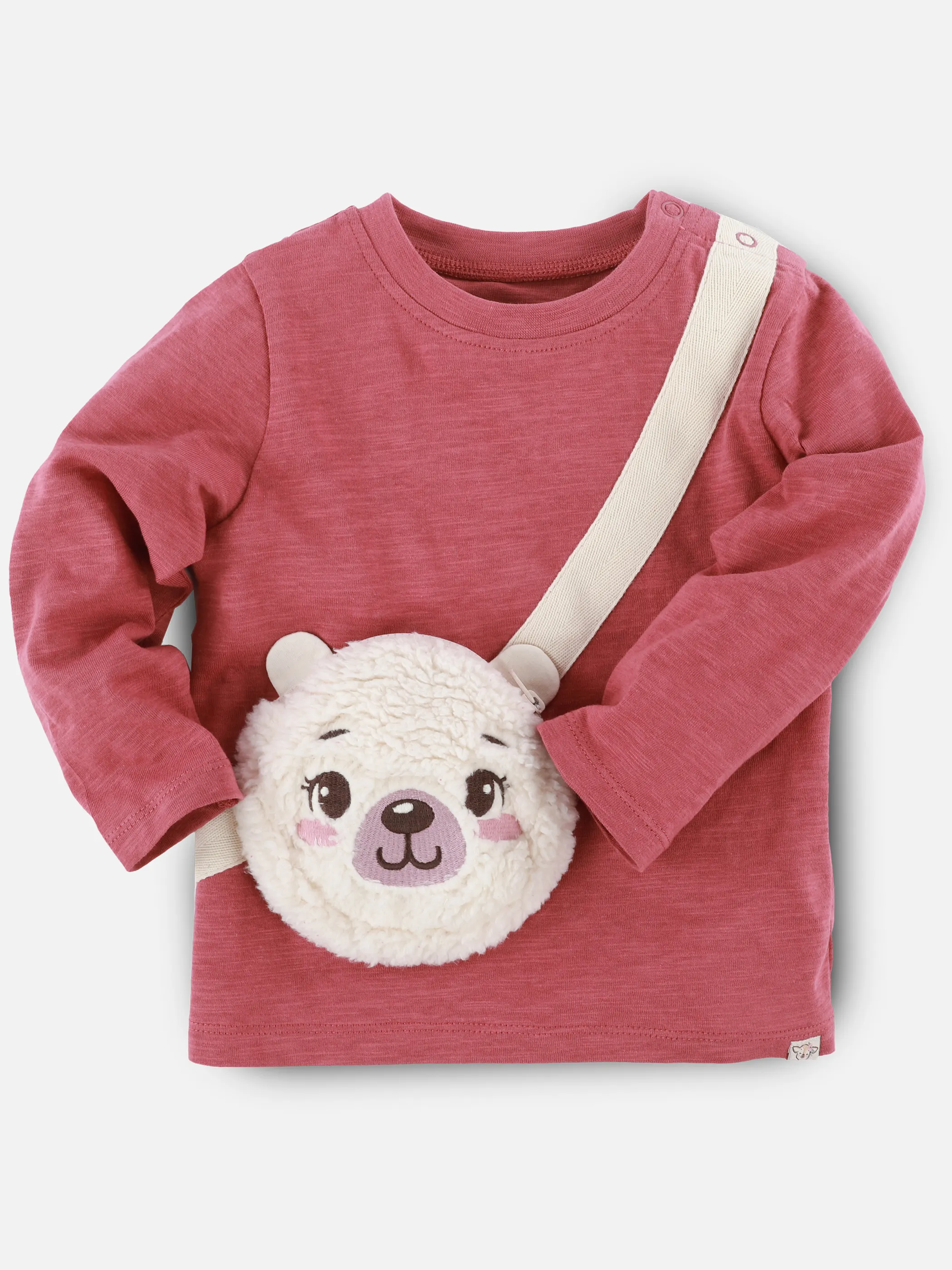 Bubble Gum BM Longsleeve mit Teddy Print in rot Rot 913548 ROT 1