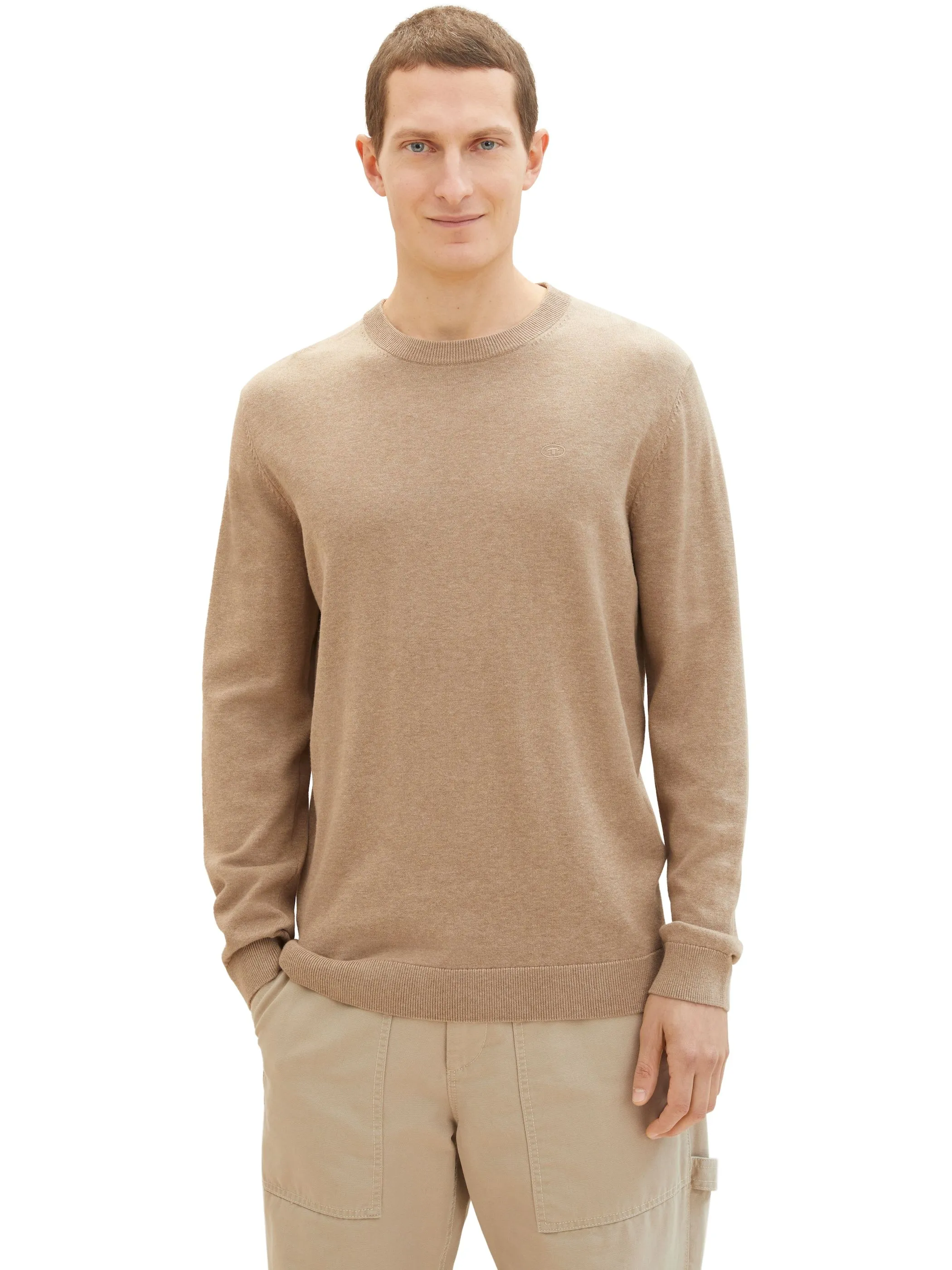 Tom Tailor 1038426 NOS basic crewneck knit Braun 887496 31089 Tom Tailor 1038426 NOS basic crewneck knit Braun 887496 31089