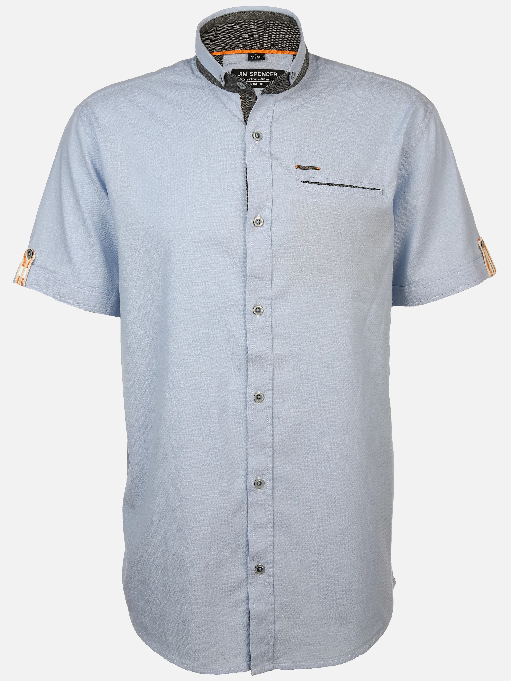 Jim Spencer He. Stehkragenhemd 1/2 Arm Celeb Blau 892170 BLUE 1