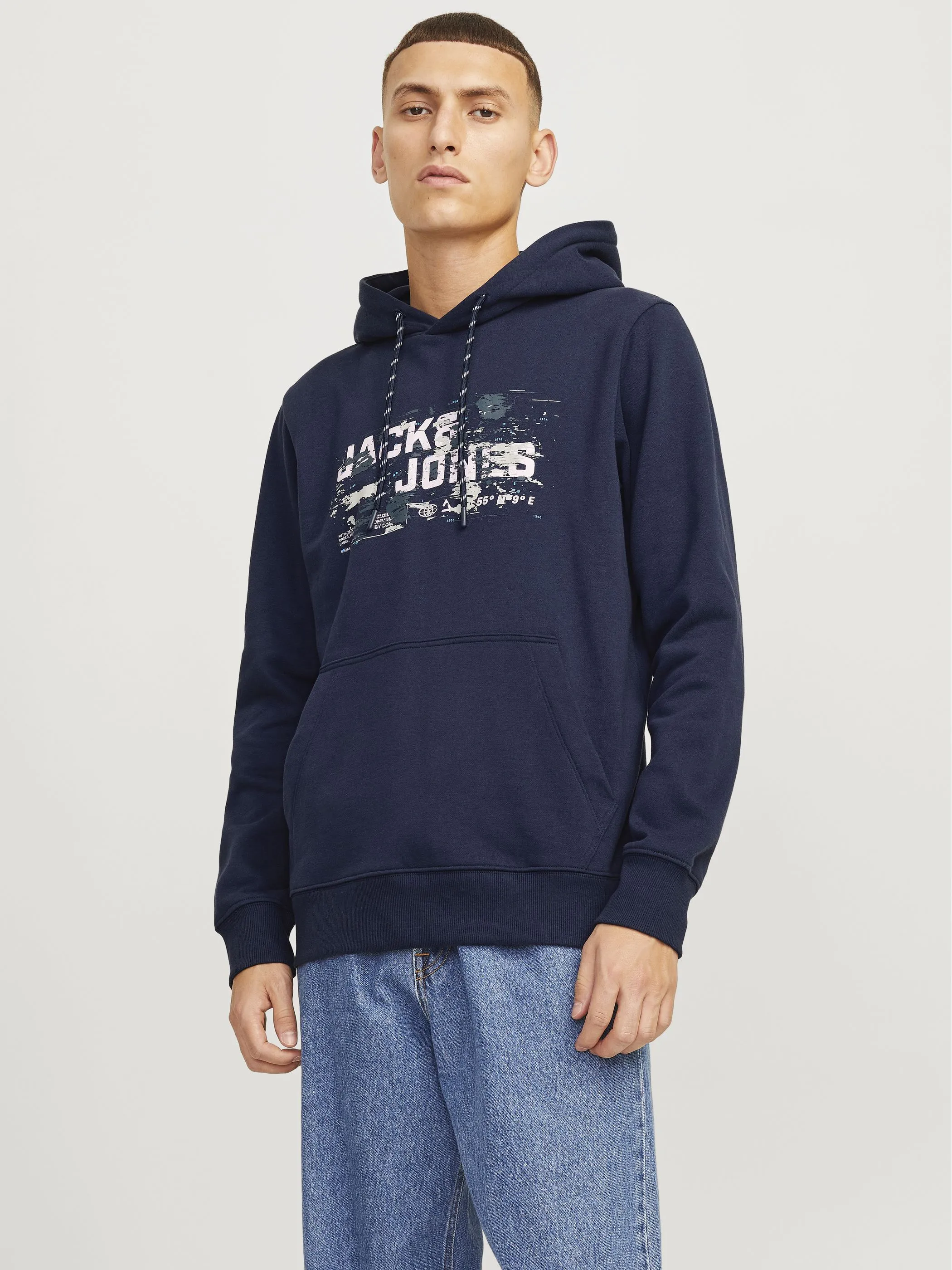 Jack Jones 12261670 JCOOUTDOOR LOGO SWEAT Blau 910799 175876 2