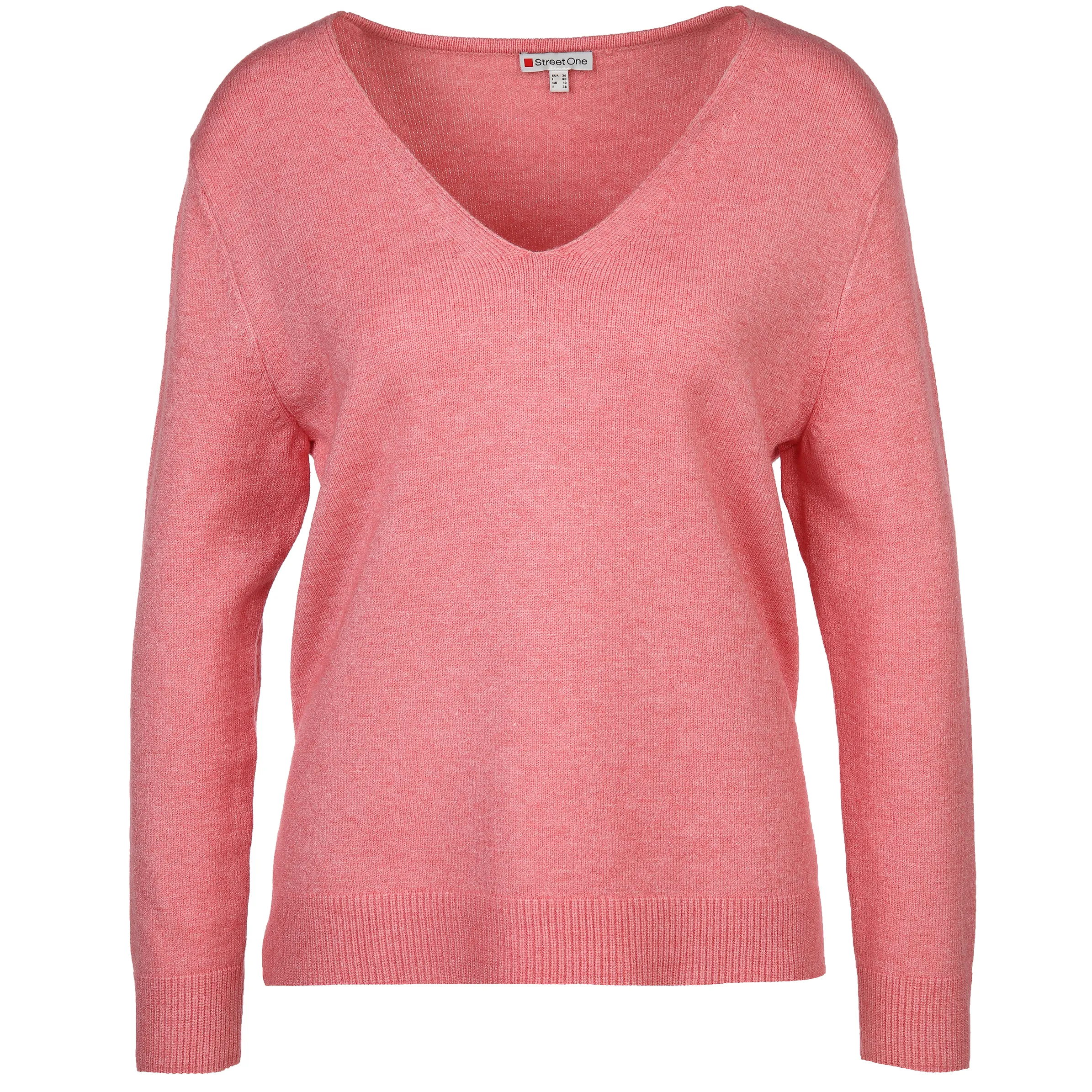 Street One A302343 LTD QR v-neck sweater rolled e Rosa 883184 14961 1 Street One A302343 LTD QR v-neck sweater rolled e Rosa 883184 14961 1