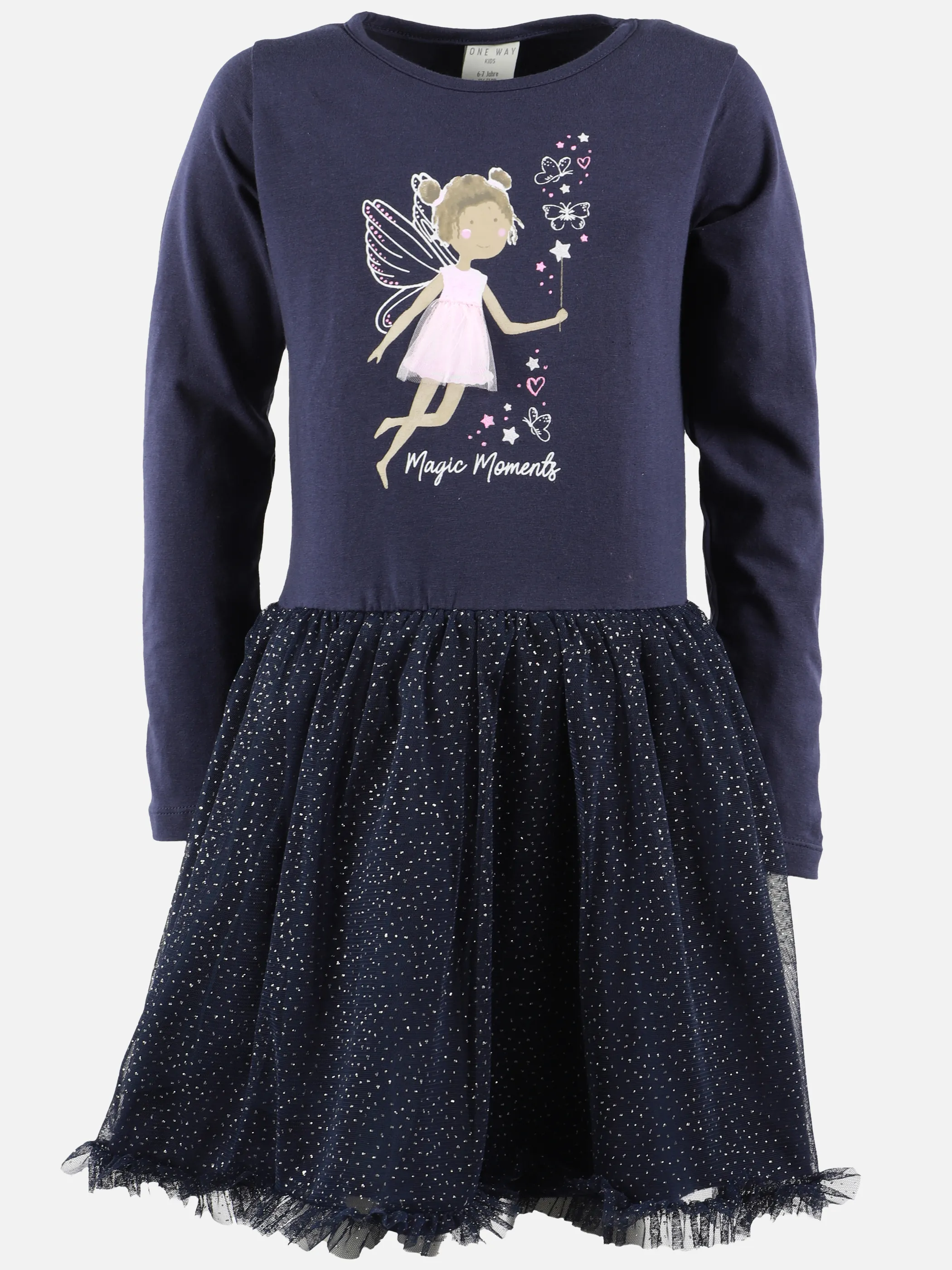One Way KM Kleid longsleeve mit Fee Print in blau Blau 913950 BLAU 1
