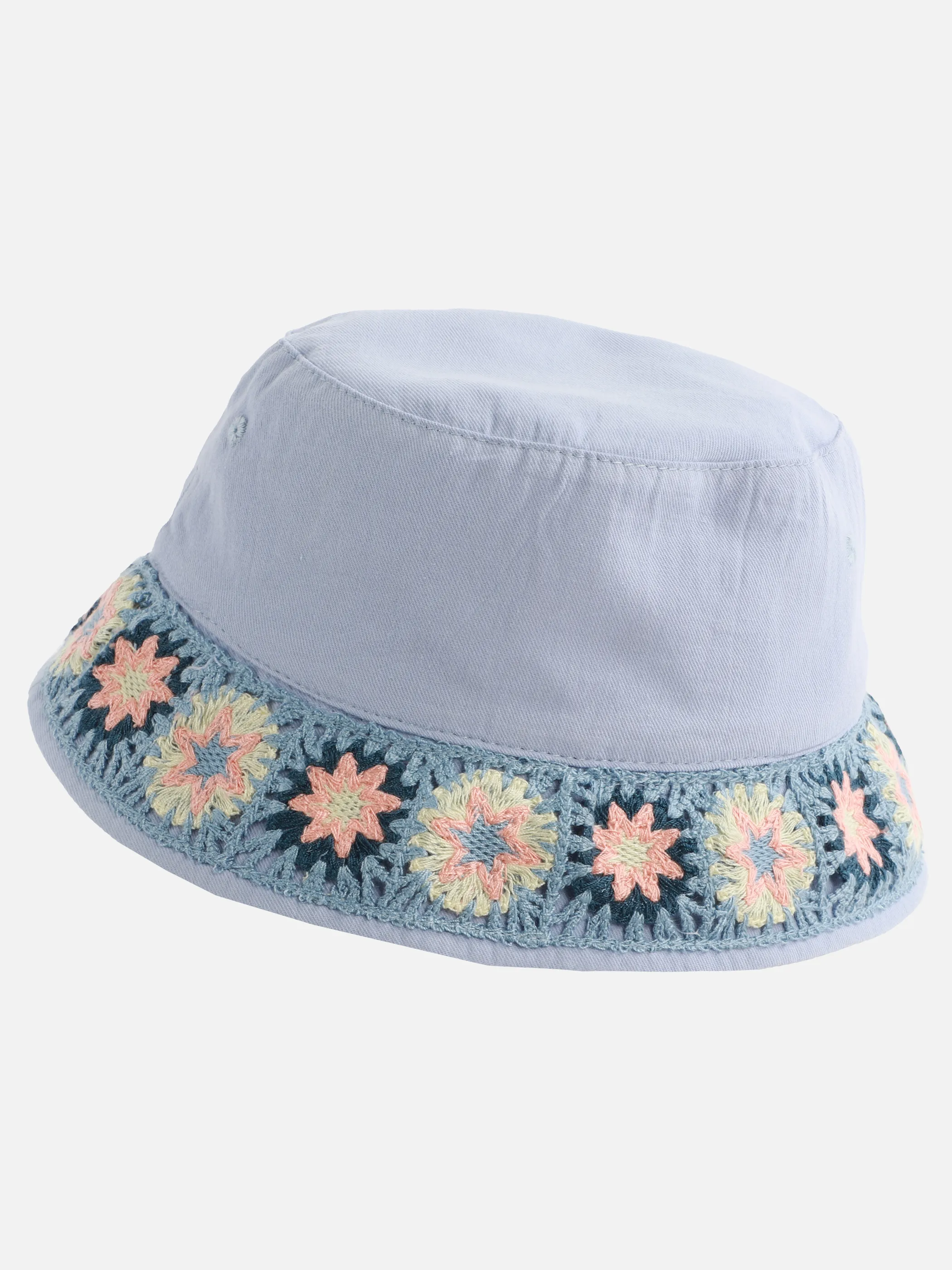 Bubble Gum KM-Hut m. Blumen Blau 908271 BLUE 2