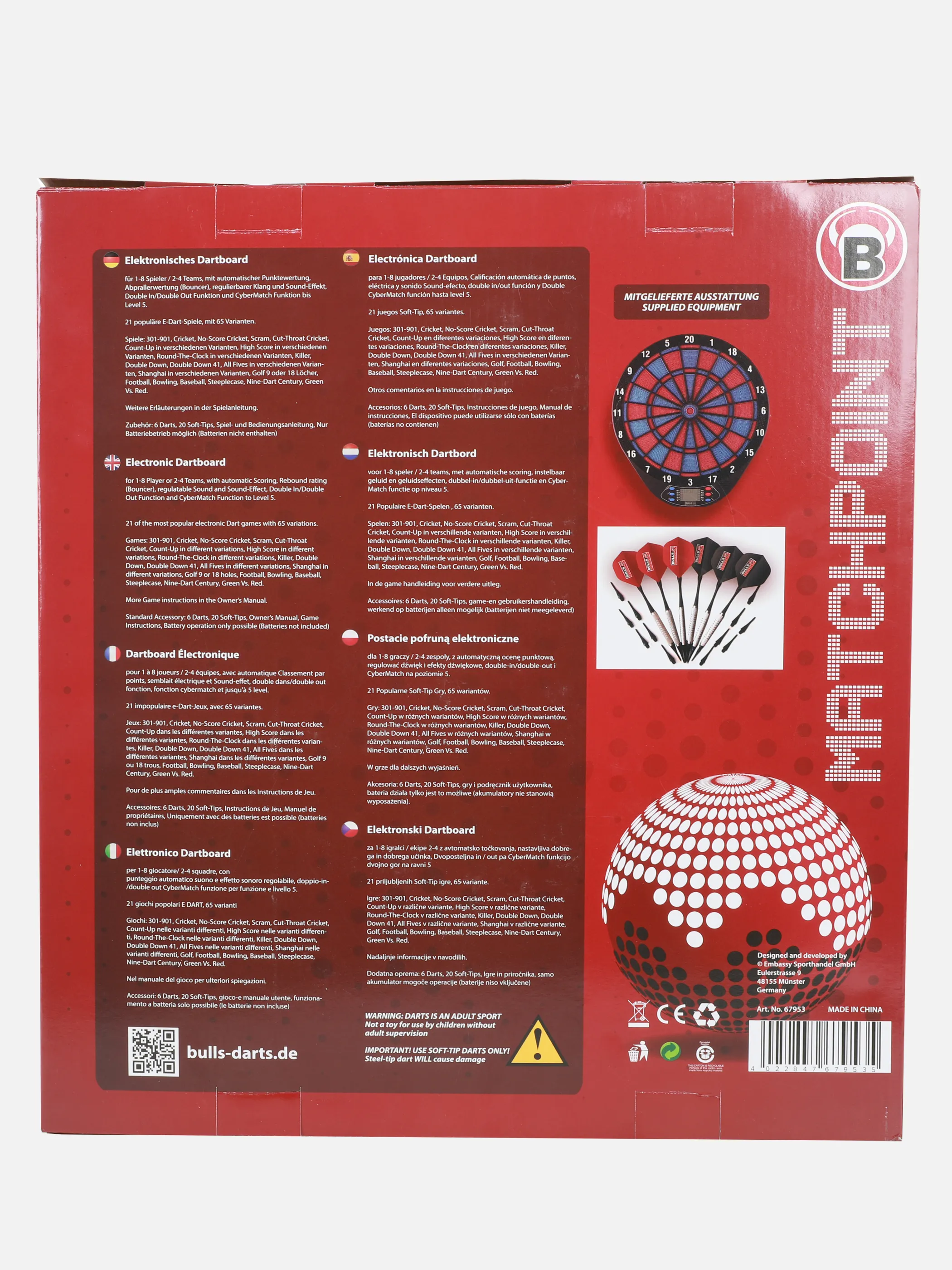 Bull´s Dartscheibe elektrisch Bunt 911140 BUNT 2