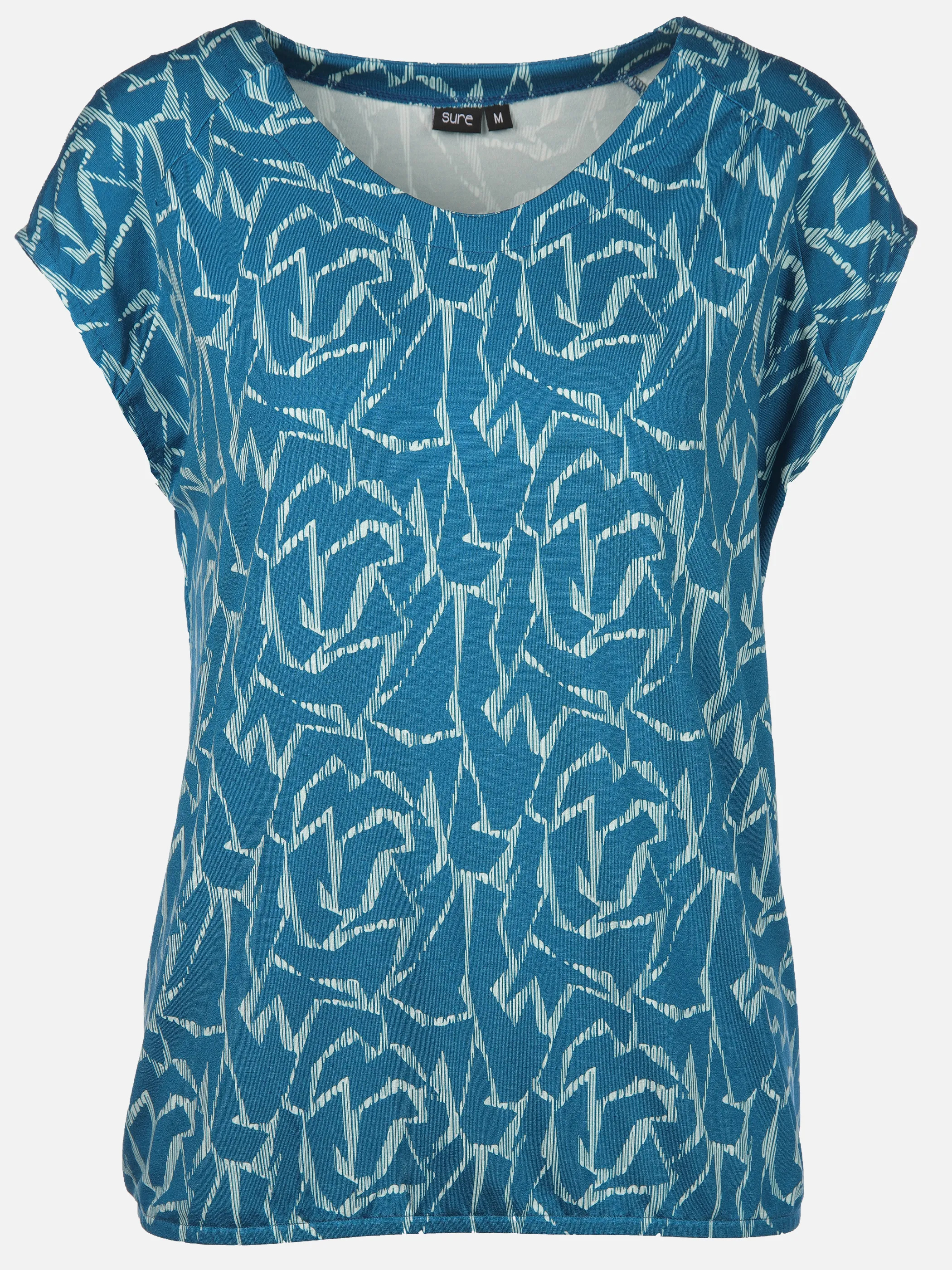 Sure Da-Shirt m. Alloverprint Blau 913483 BLUE 1