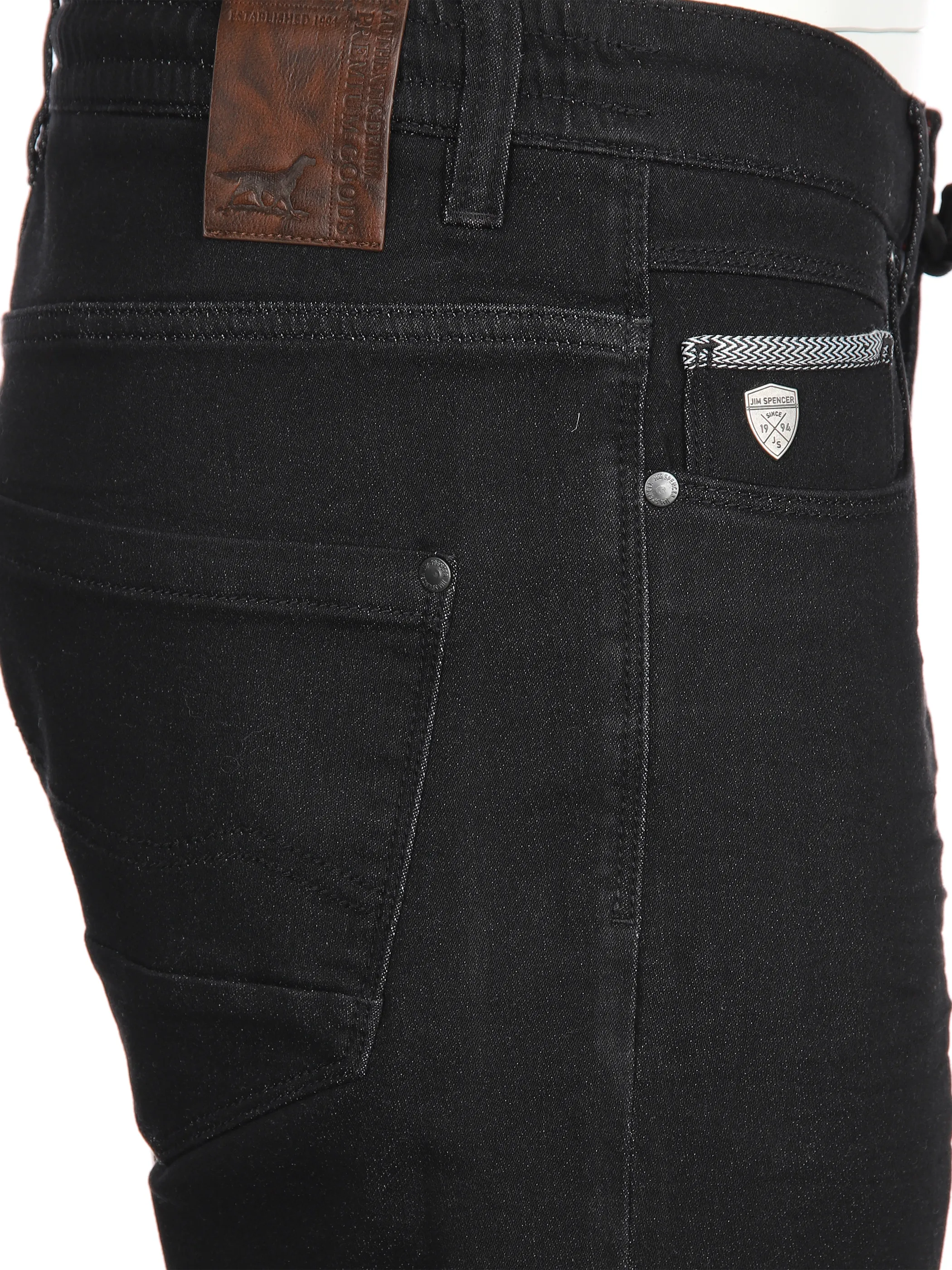 Jim Spencer He. Joggjeansshort 5-Pocket Relax Schwarz 892783 BLACK 4