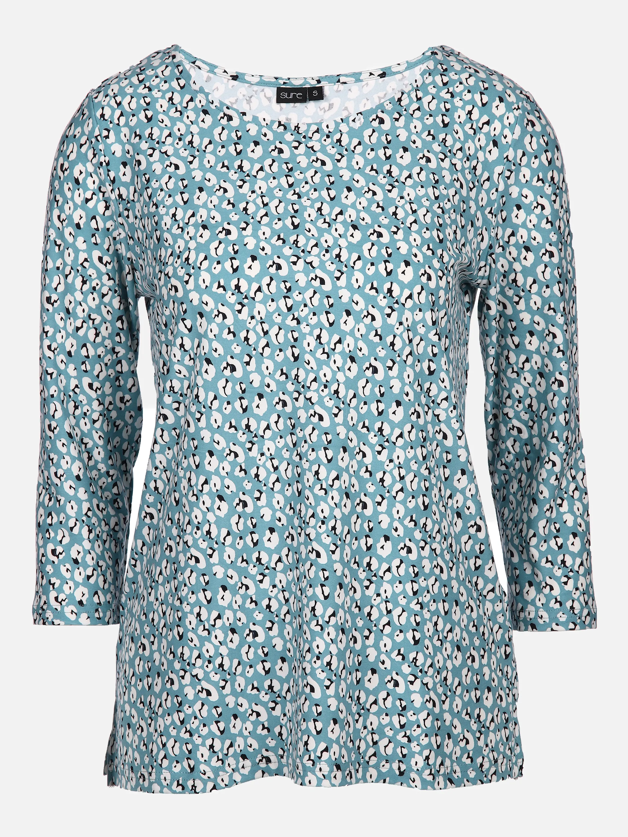 Sure Da-Alloverdruck-Shirt 3/4 Arm Grün 850941 4SALBEI FL 1