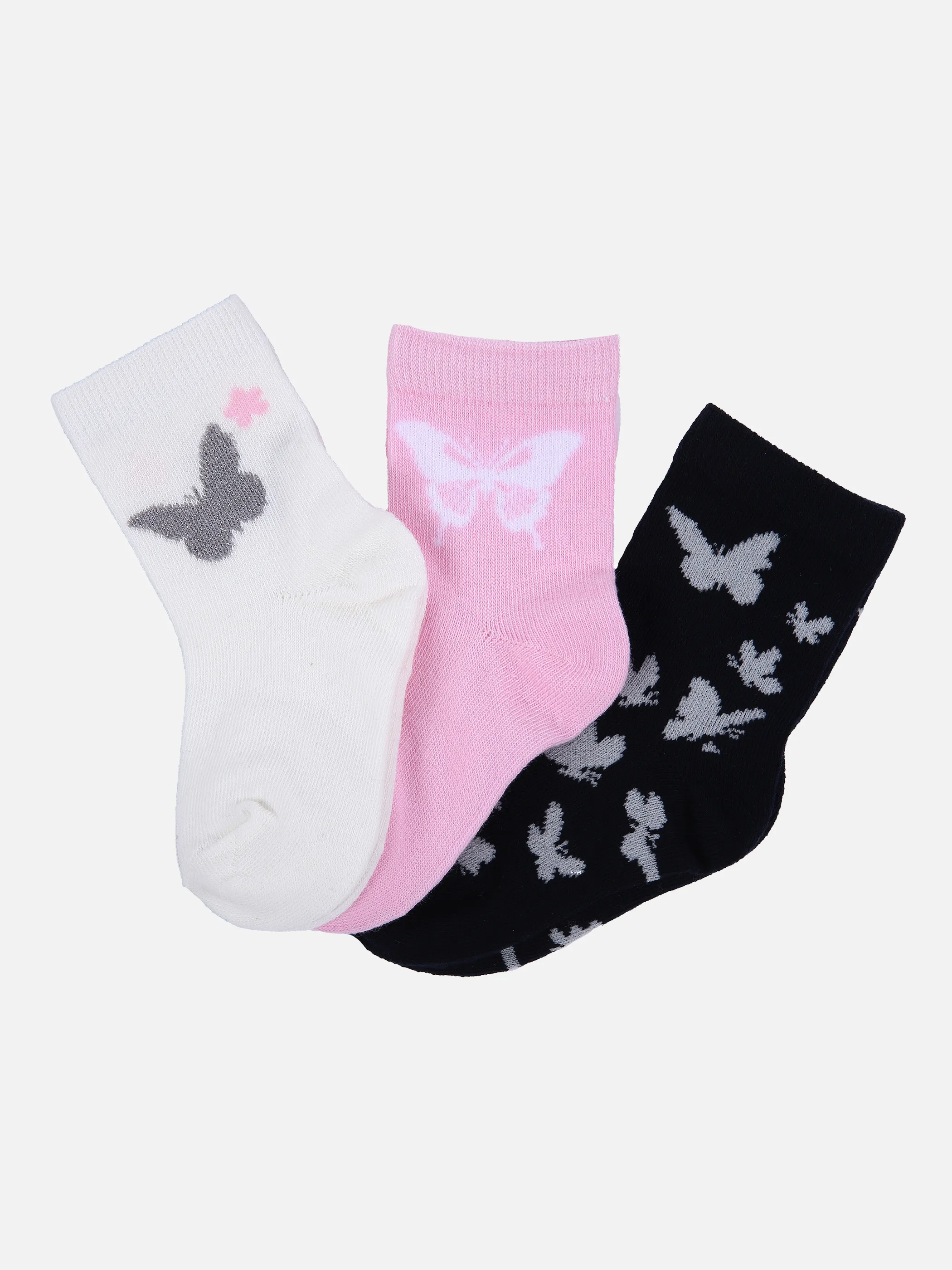 Stop + Go Mini Girls Socken 3er Pack ver Pink 851463 PINK/NAVY 1